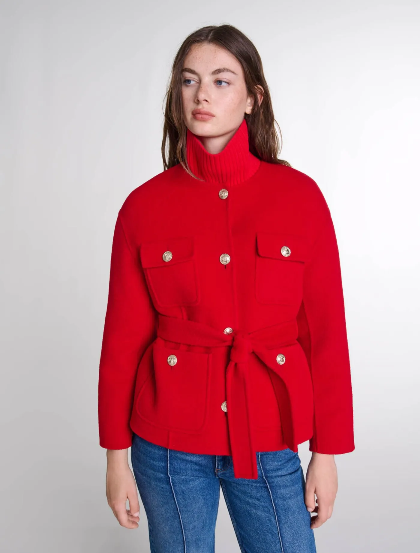 belted_doublefaced_jacket_3.webp Belted double-faced jacket^Maje Sale