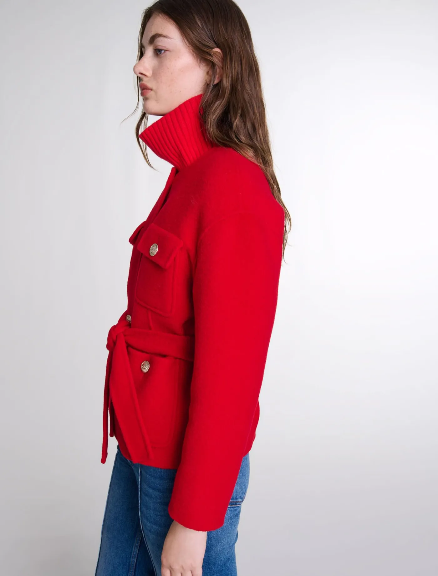 belted_doublefaced_jacket_5.webp Belted double-faced jacket^Maje Sale