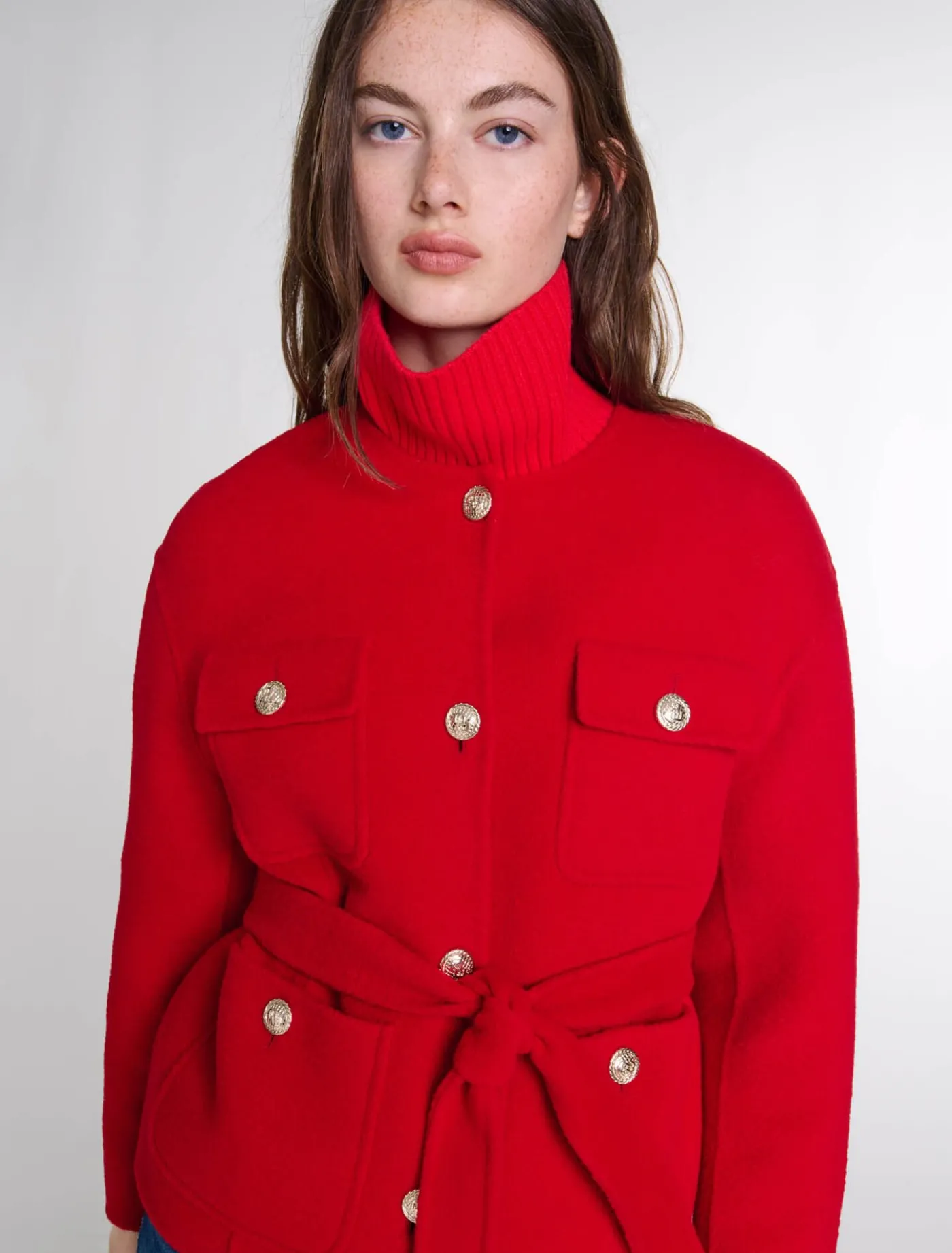 belted_doublefaced_jacket_6.webp Belted double-faced jacket^Maje Sale