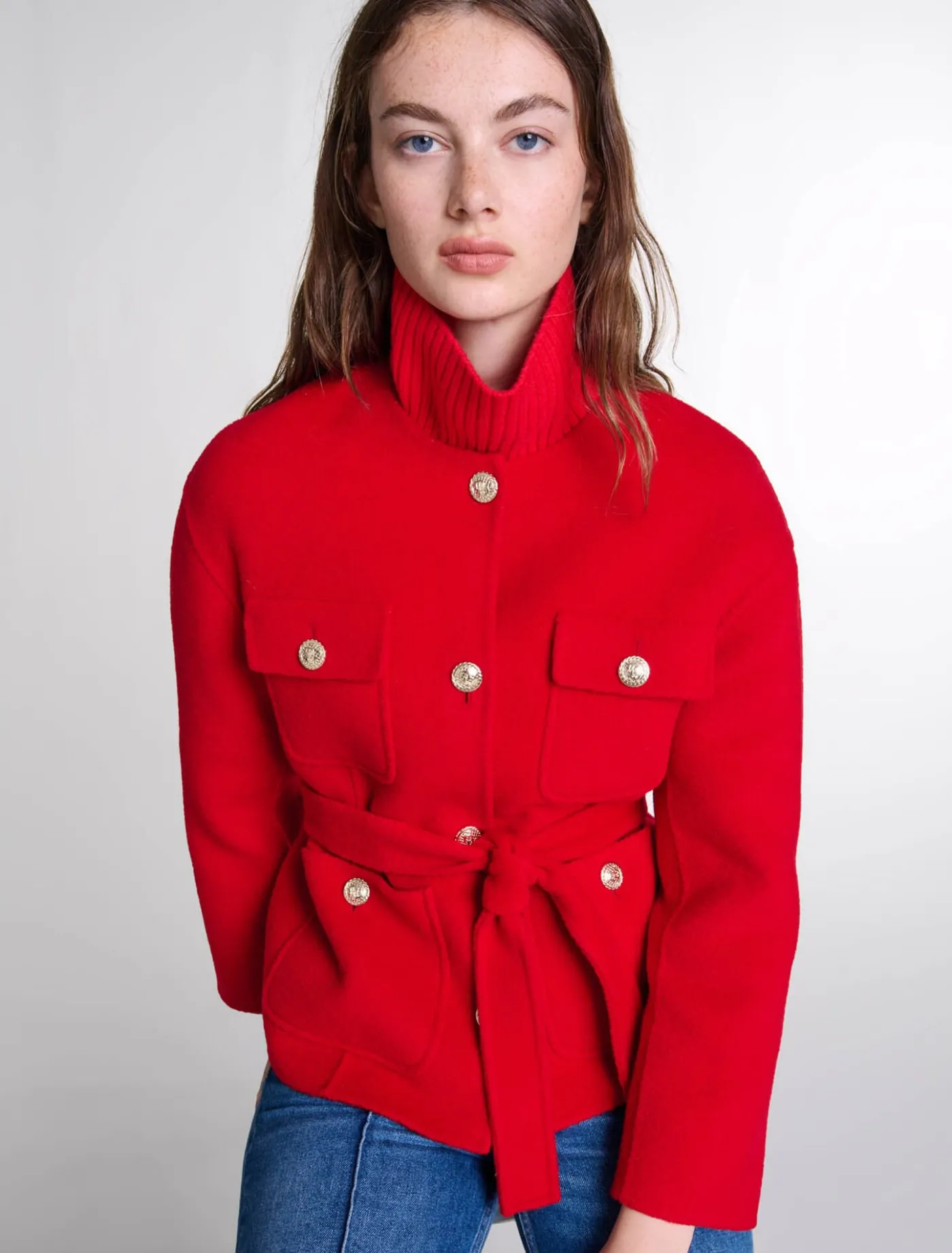 belted_doublefaced_jacket_7.webp Belted double-faced jacket^Maje Sale