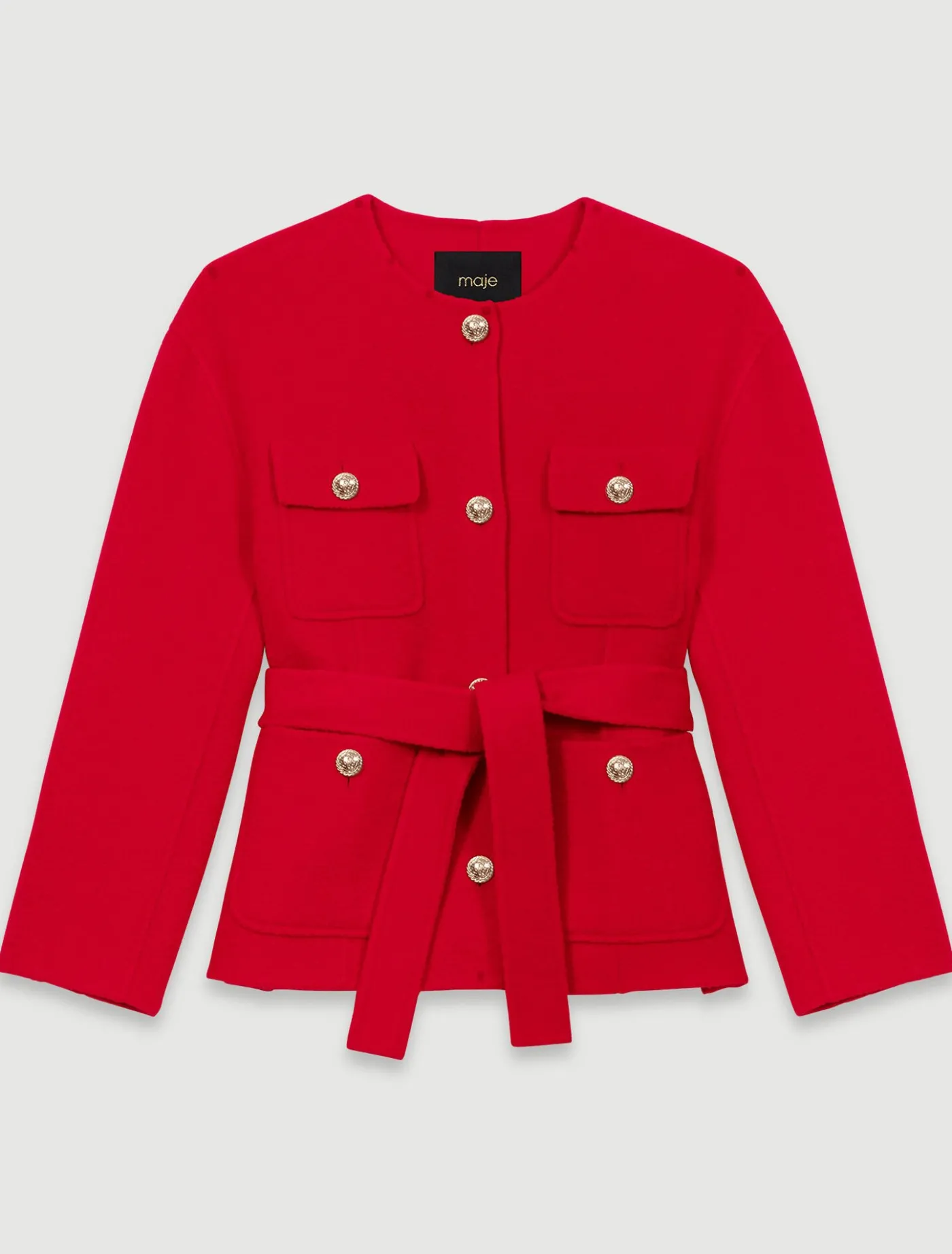 belted_doublefaced_jacket_8.webp Belted double-faced jacket^Maje Sale