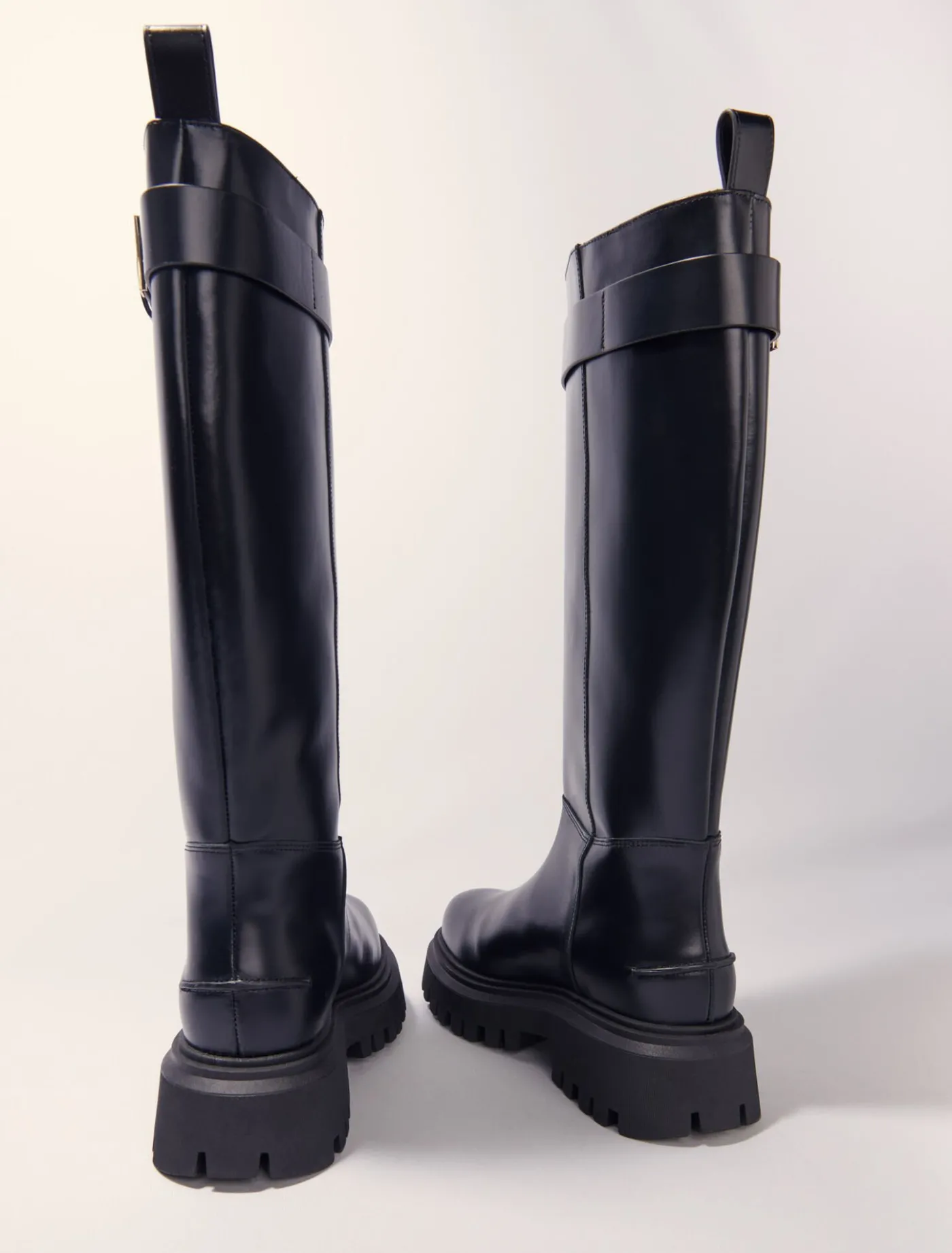 buckled_leather_boots_2.webp Buckled leather boots^Maje Discount