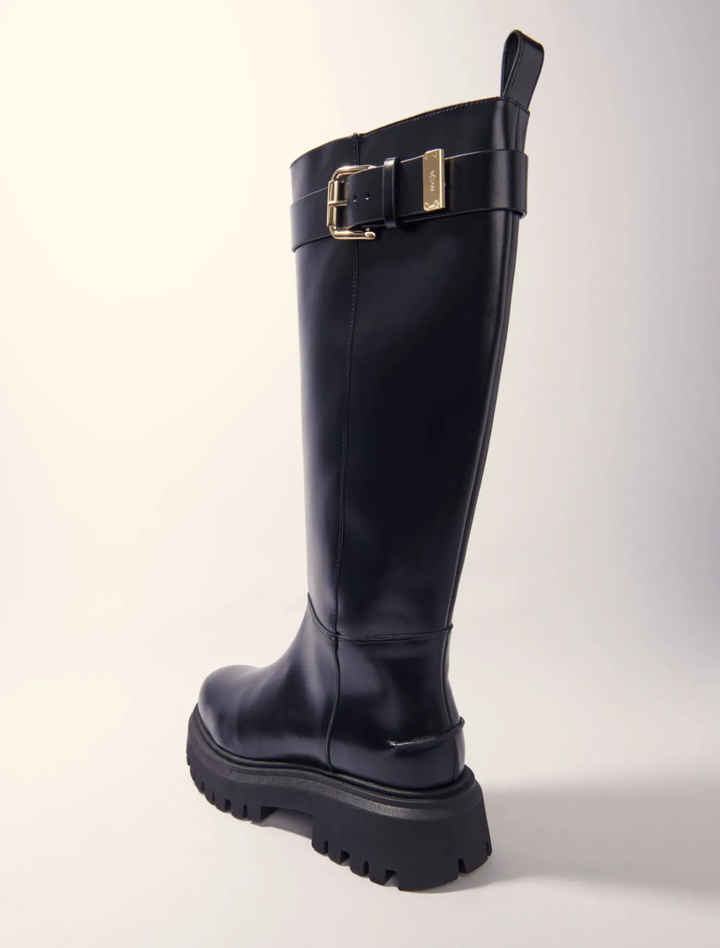 buckled_leather_boots_5.webp Buckled leather boots^Maje Discount