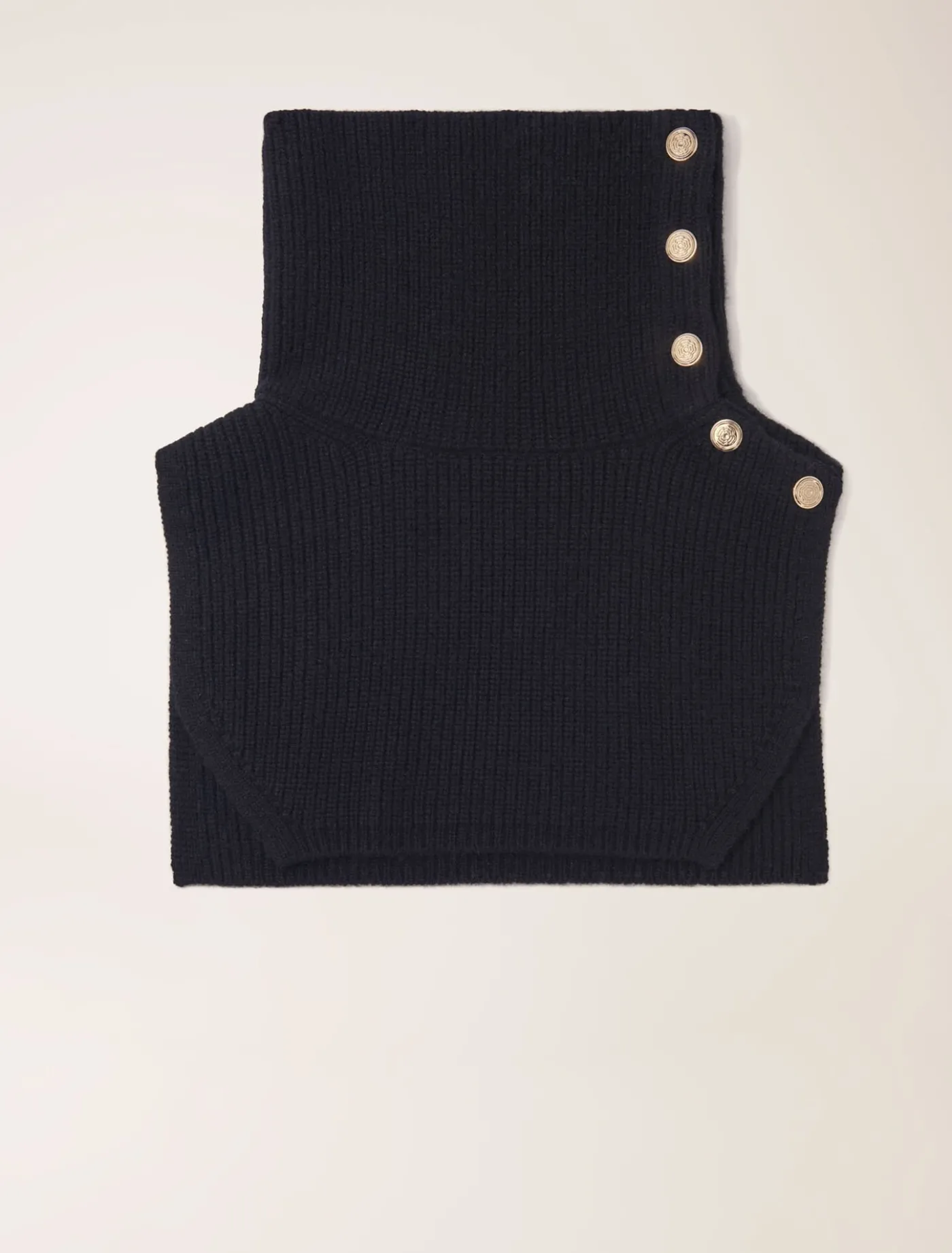 Button-up wool mix collar wrap^Maje Online