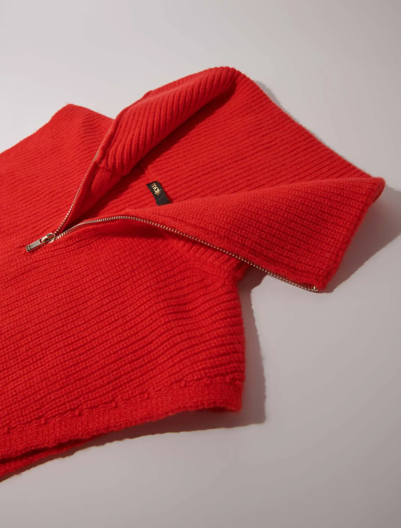 cashmerewool_zipup_neck_warmer_2-1.webp Cashmere/wool zip-up neck warmer^Maje Cheap