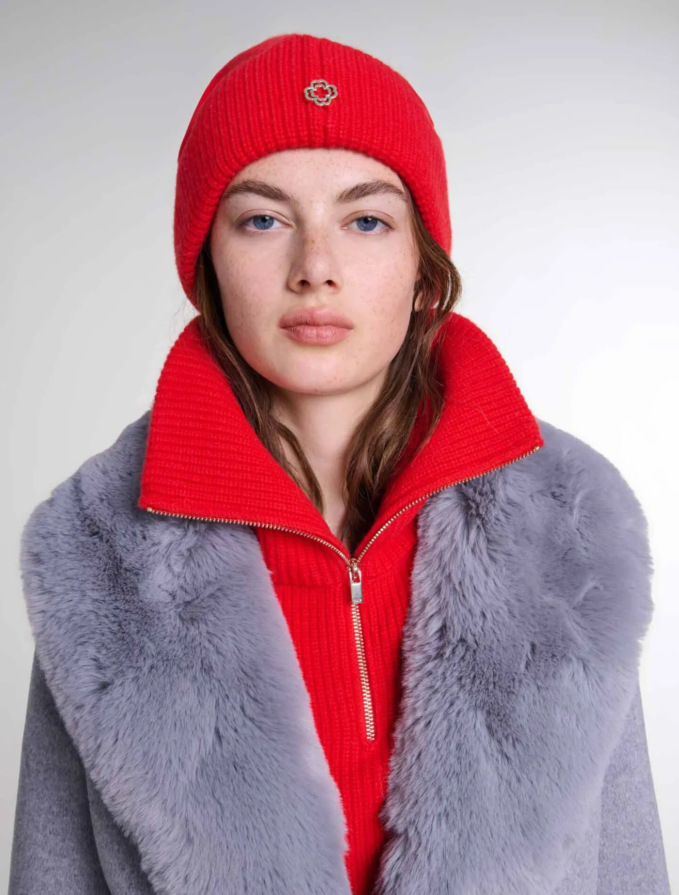 cashmerewool_zipup_neck_warmer_5-1.webp Cashmere/wool zip-up neck warmer^Maje Cheap