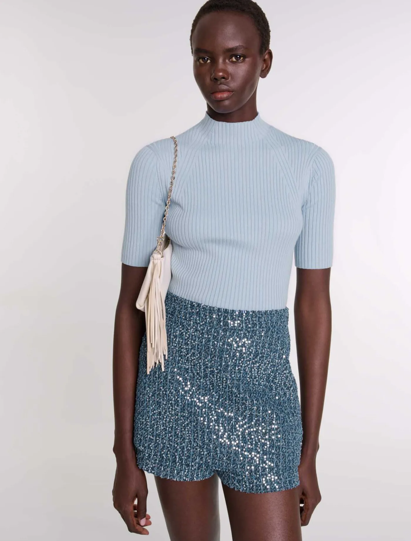 cotton_and_silk_ribbed_top_5.webp Cotton and silk ribbed top^Maje Online