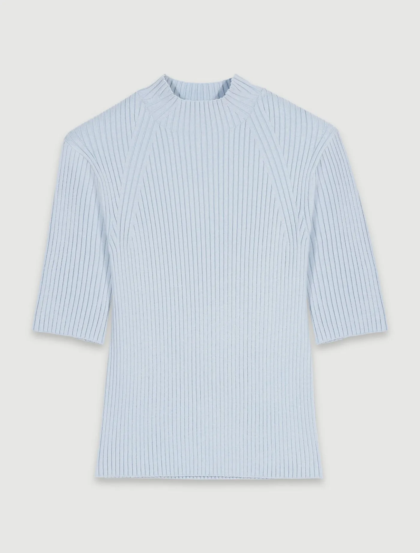 cotton_and_silk_ribbed_top_6.webp Cotton and silk ribbed top^Maje Online