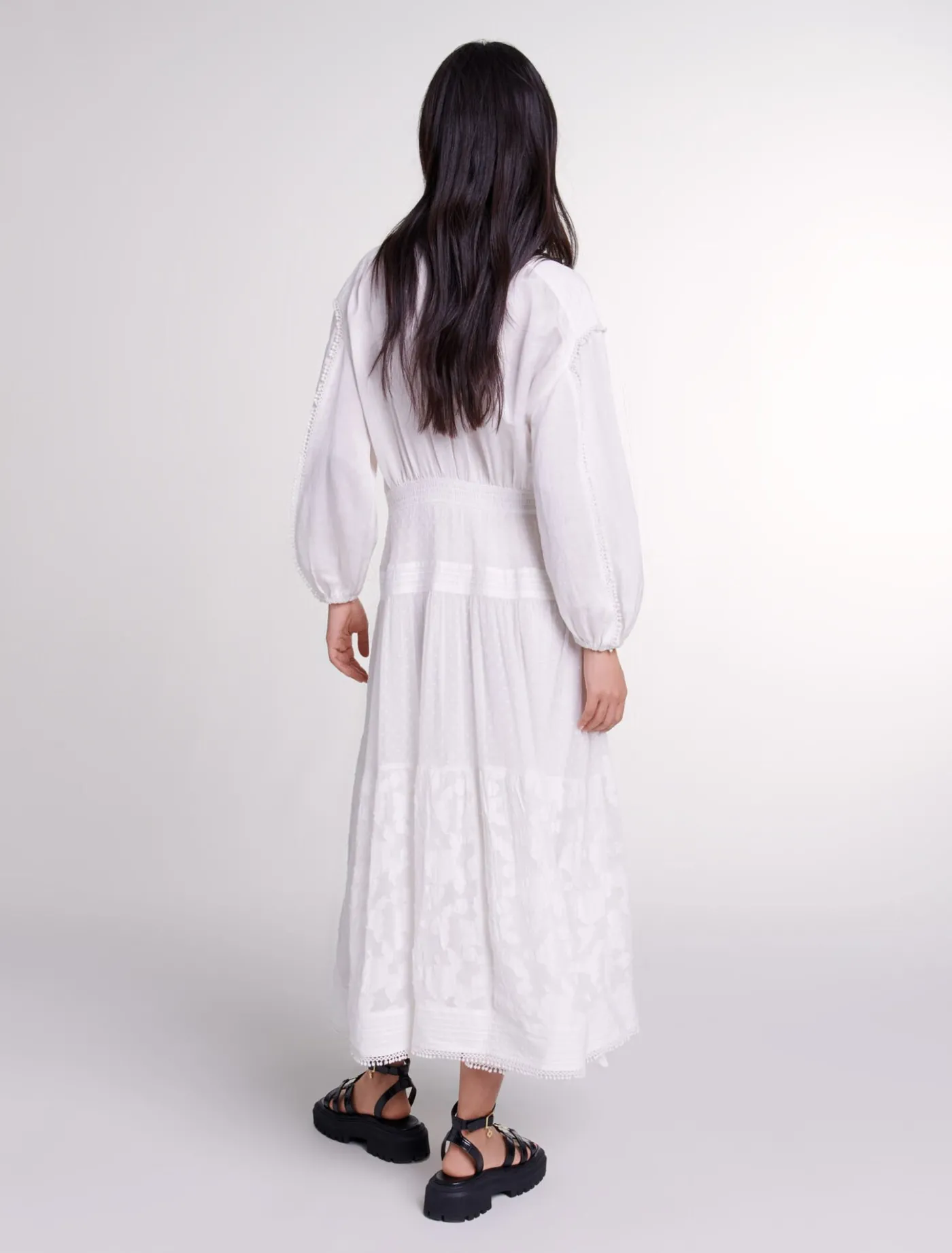 cotton_patchwork_maxi_dress_2.webp Cotton patchwork maxi dress^Maje Best Sale