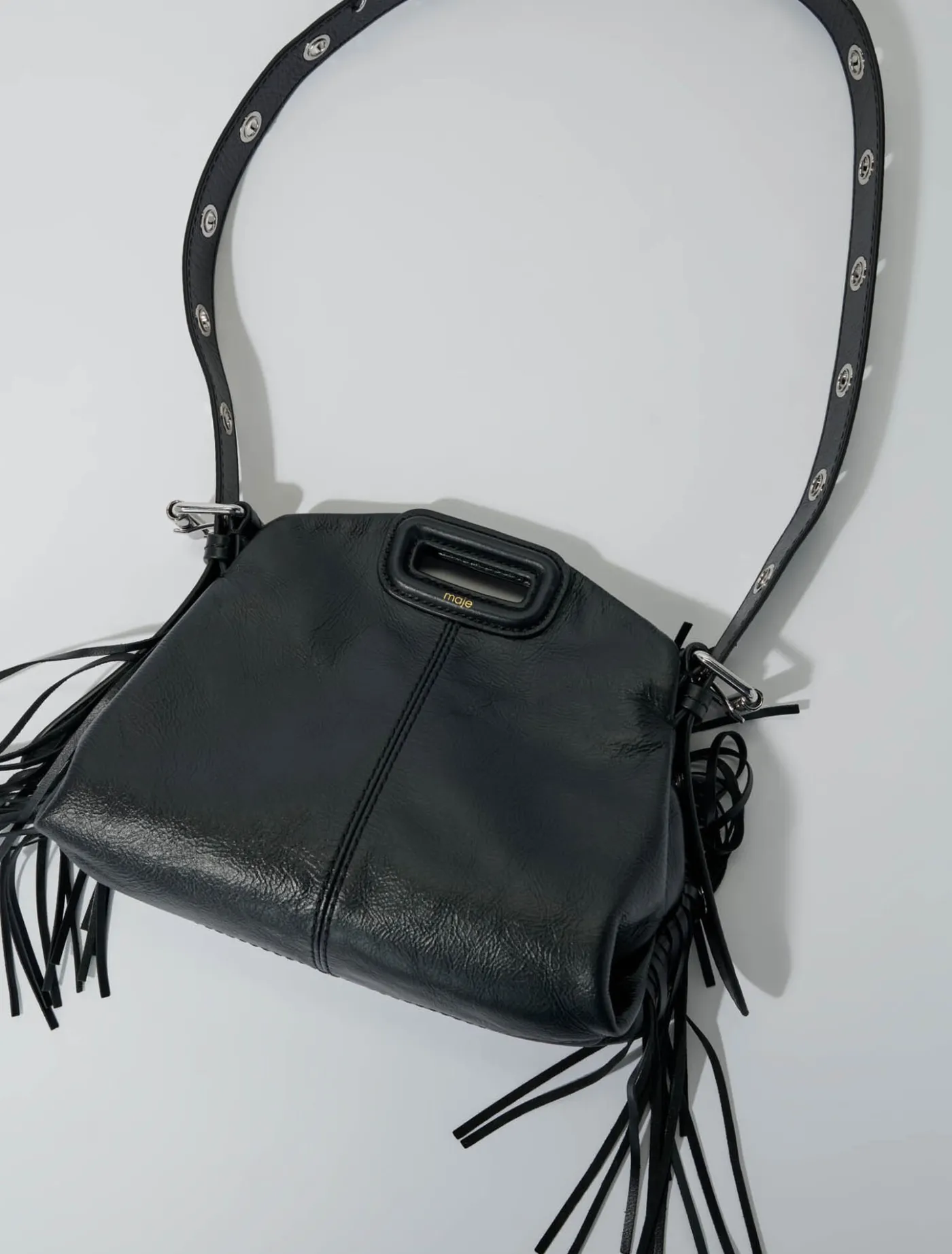 crackle_leather_mini_miss_m_bag_2.webp Crackle leather mini Miss M bag^Maje Best Sale