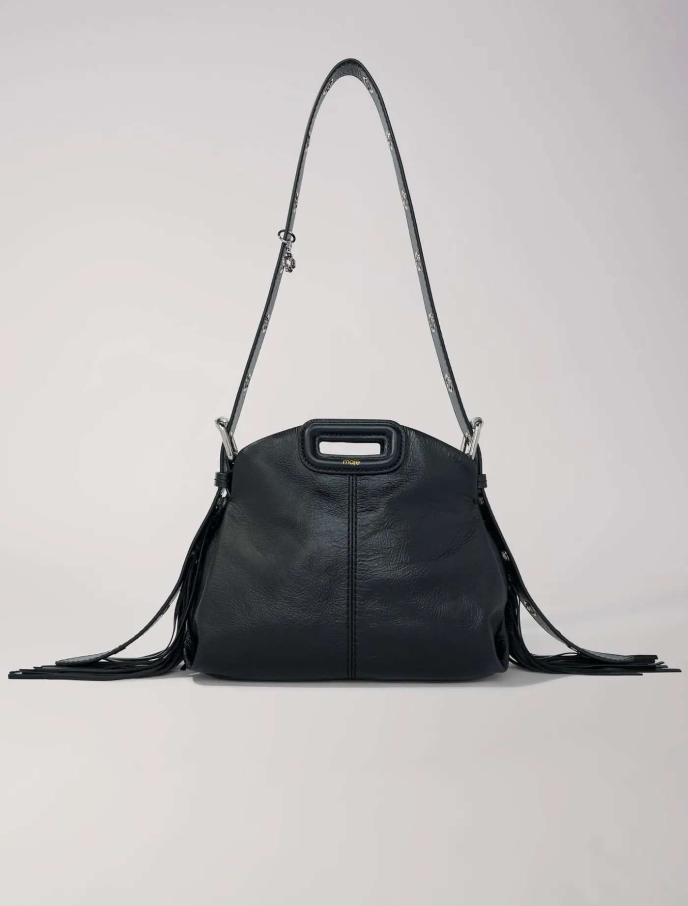 crackle_leather_mini_miss_m_bag_5.webp Crackle leather mini Miss M bag^Maje Best Sale