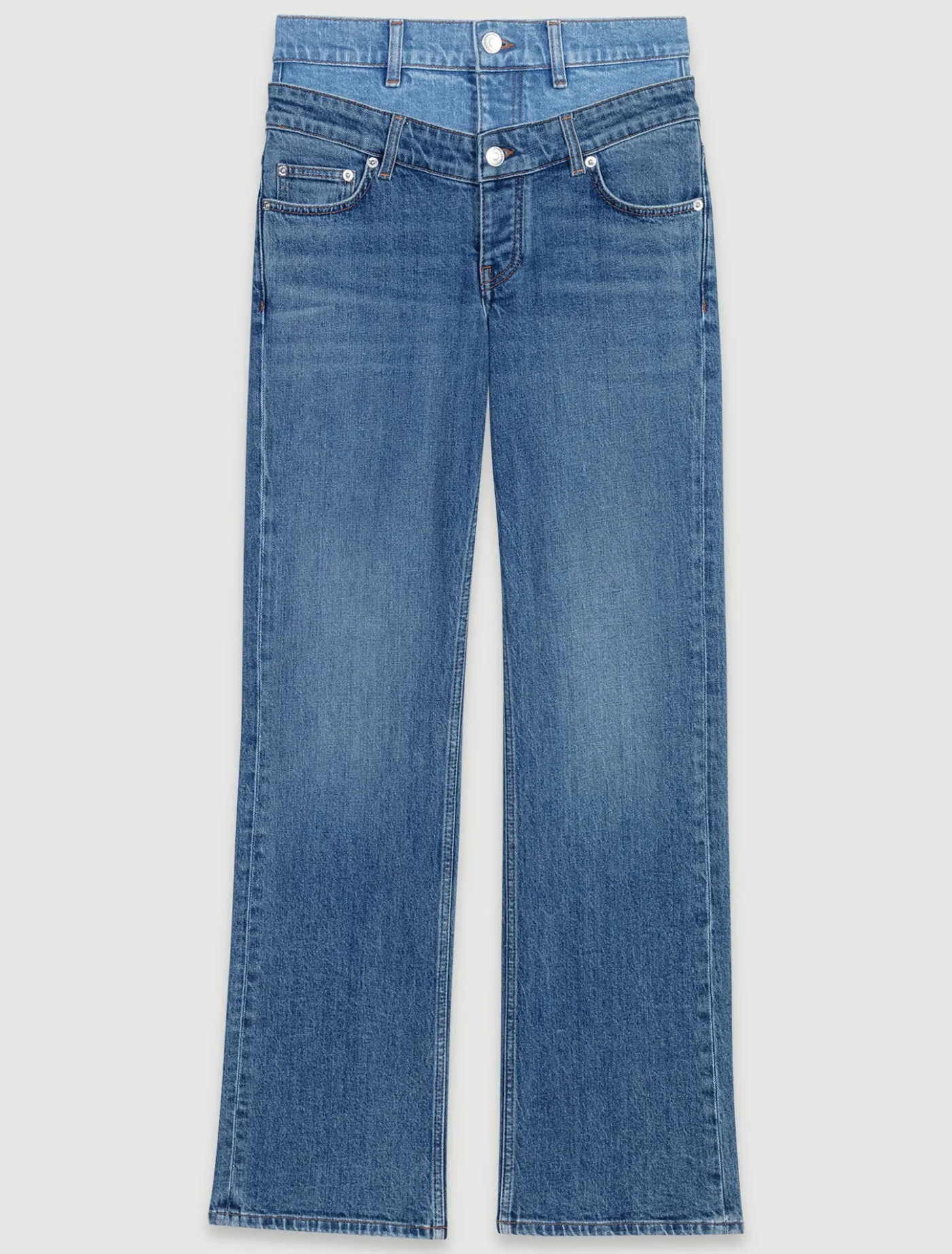 double_waistband_jeans_8.webp Double waistband jeans^Maje Sale