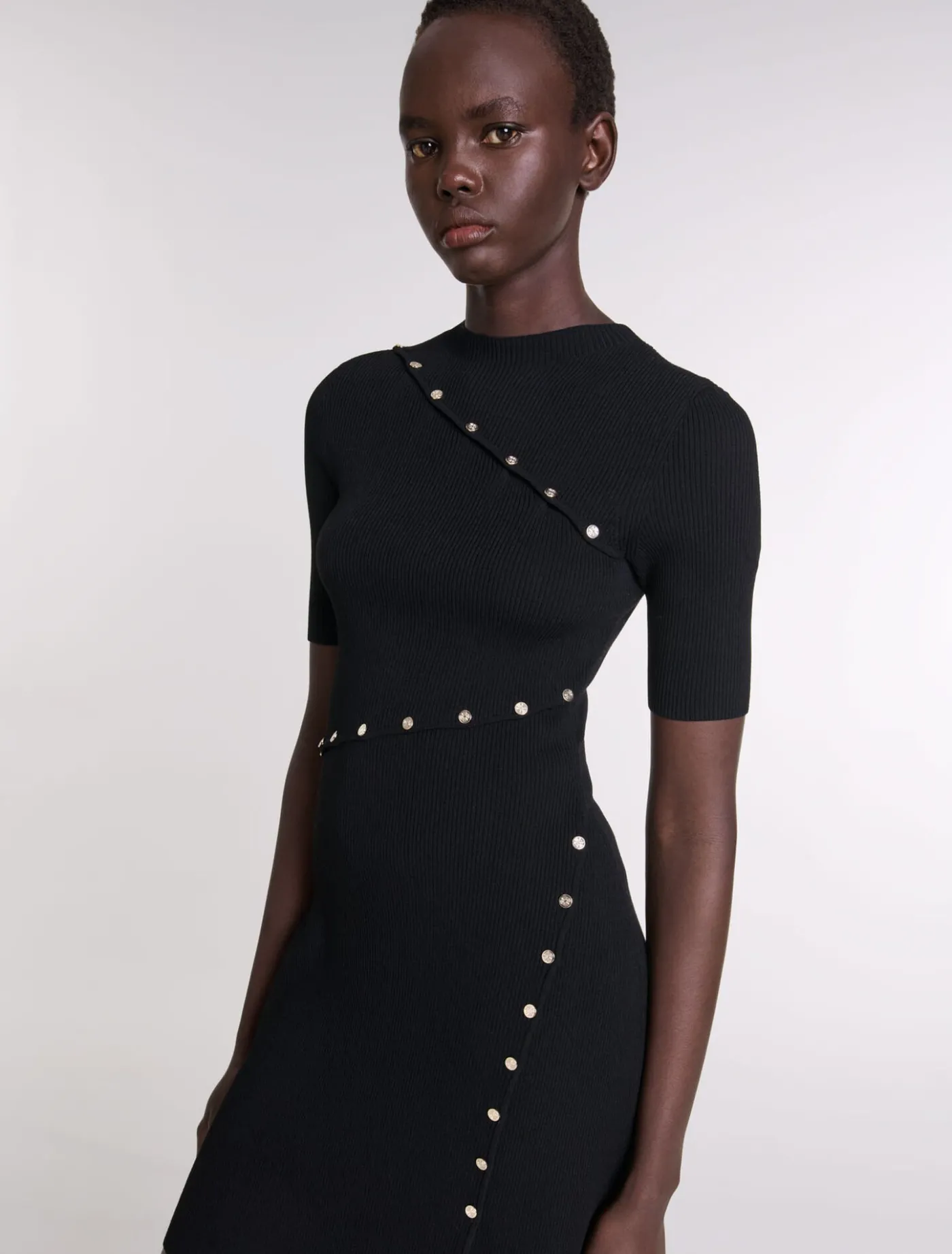 dress_in_ribbed_knit_3.webp Dress in ribbed knit^Maje Outlet