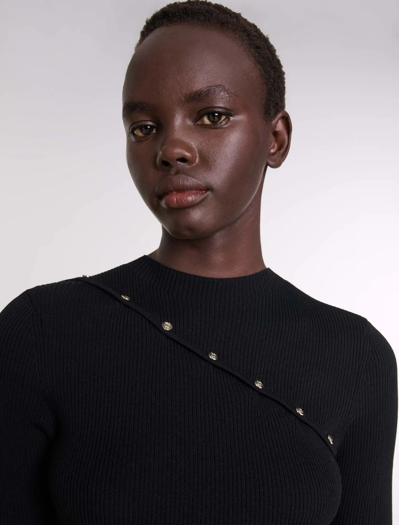 dress_in_ribbed_knit_4.webp Dress in ribbed knit^Maje Outlet