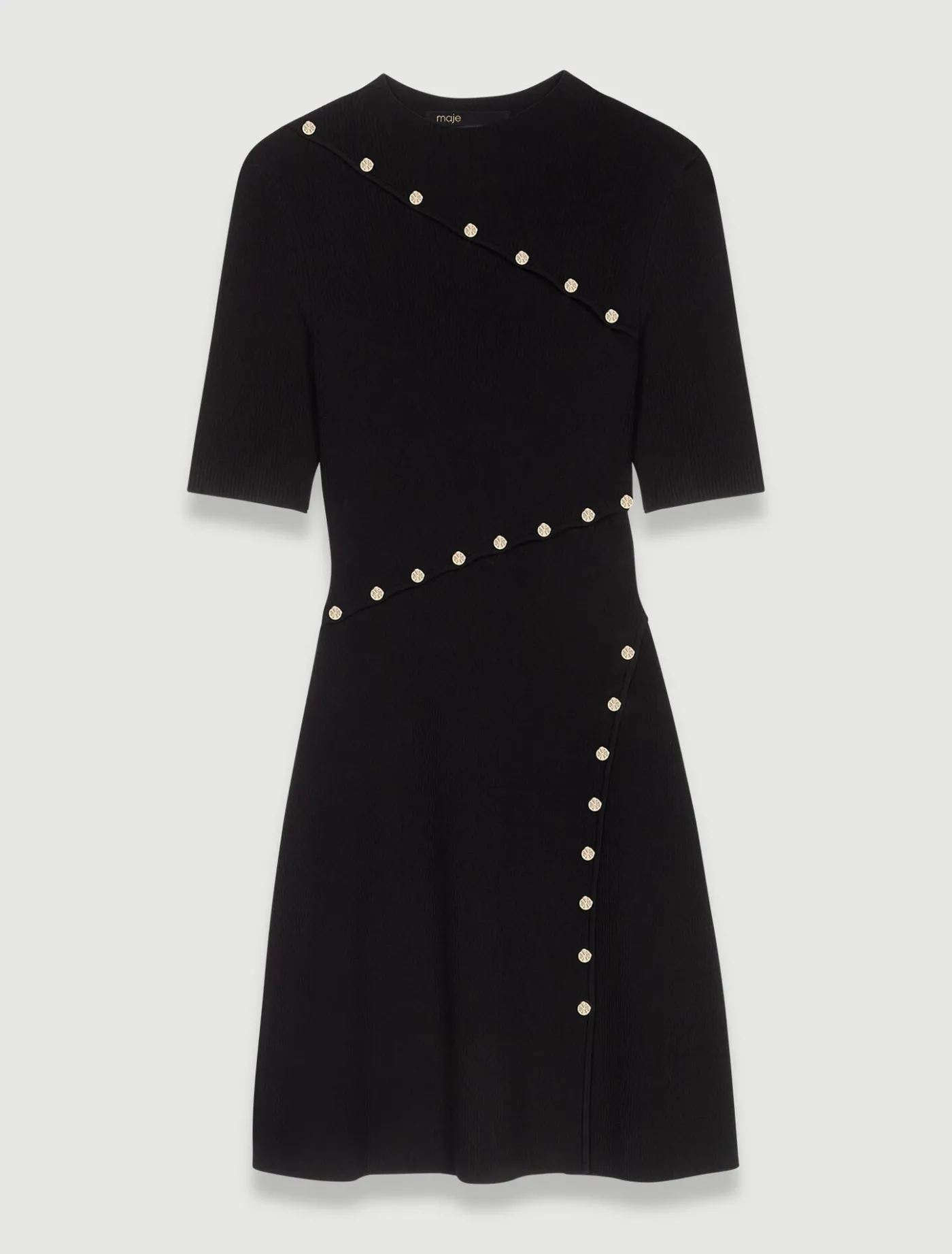 dress_in_ribbed_knit_7.webp Dress in ribbed knit^Maje Outlet