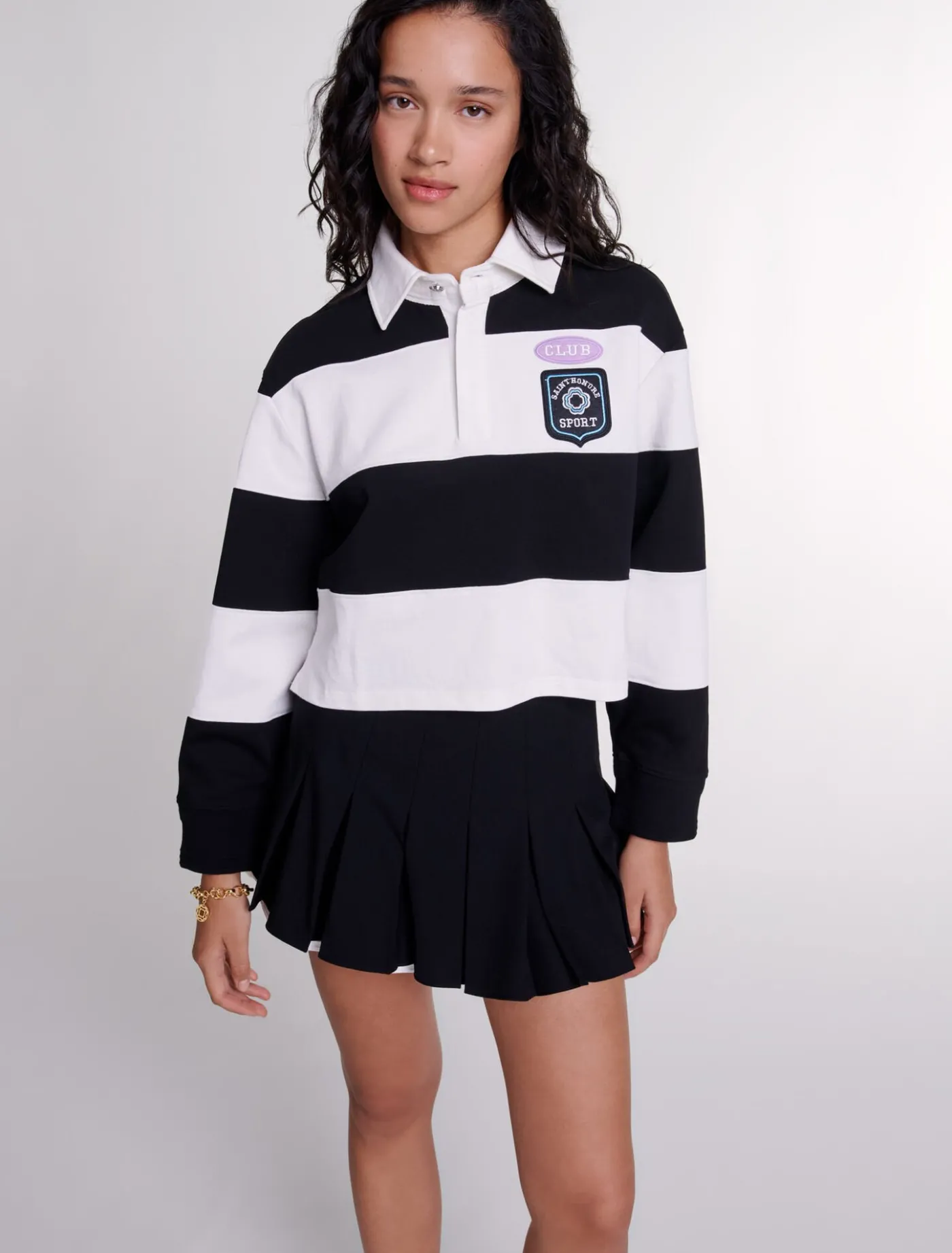 dualmaterial_pleated_skort_3.webp Dual-material pleated skort^Maje Discount