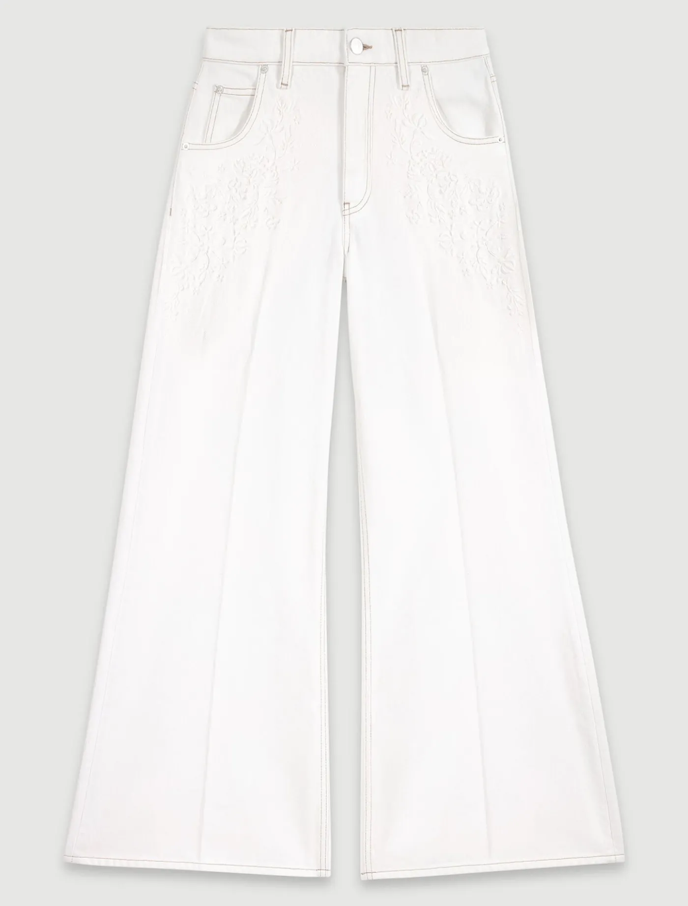 embroidered_highwaisted_jeans_6.webp Embroidered high-waisted jeans^Maje Sale