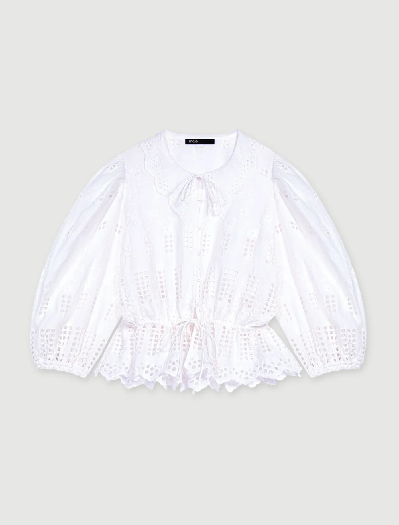 embroidered_ramie_blouse_2.webp Embroidered ramie blouse^Maje Flash Sale