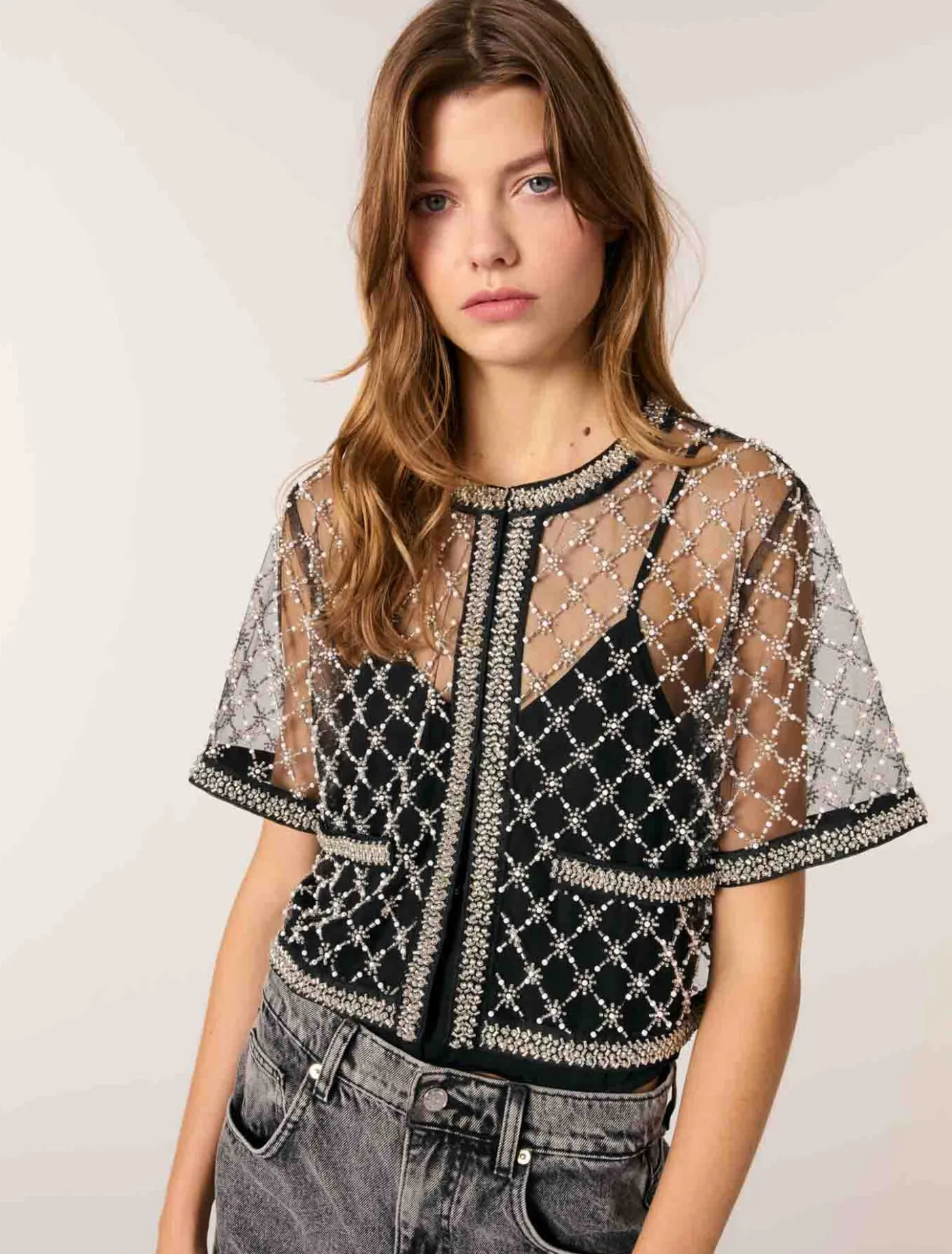 embroidered_tulle_top_3.webp Embroidered tulle top^Maje Shop
