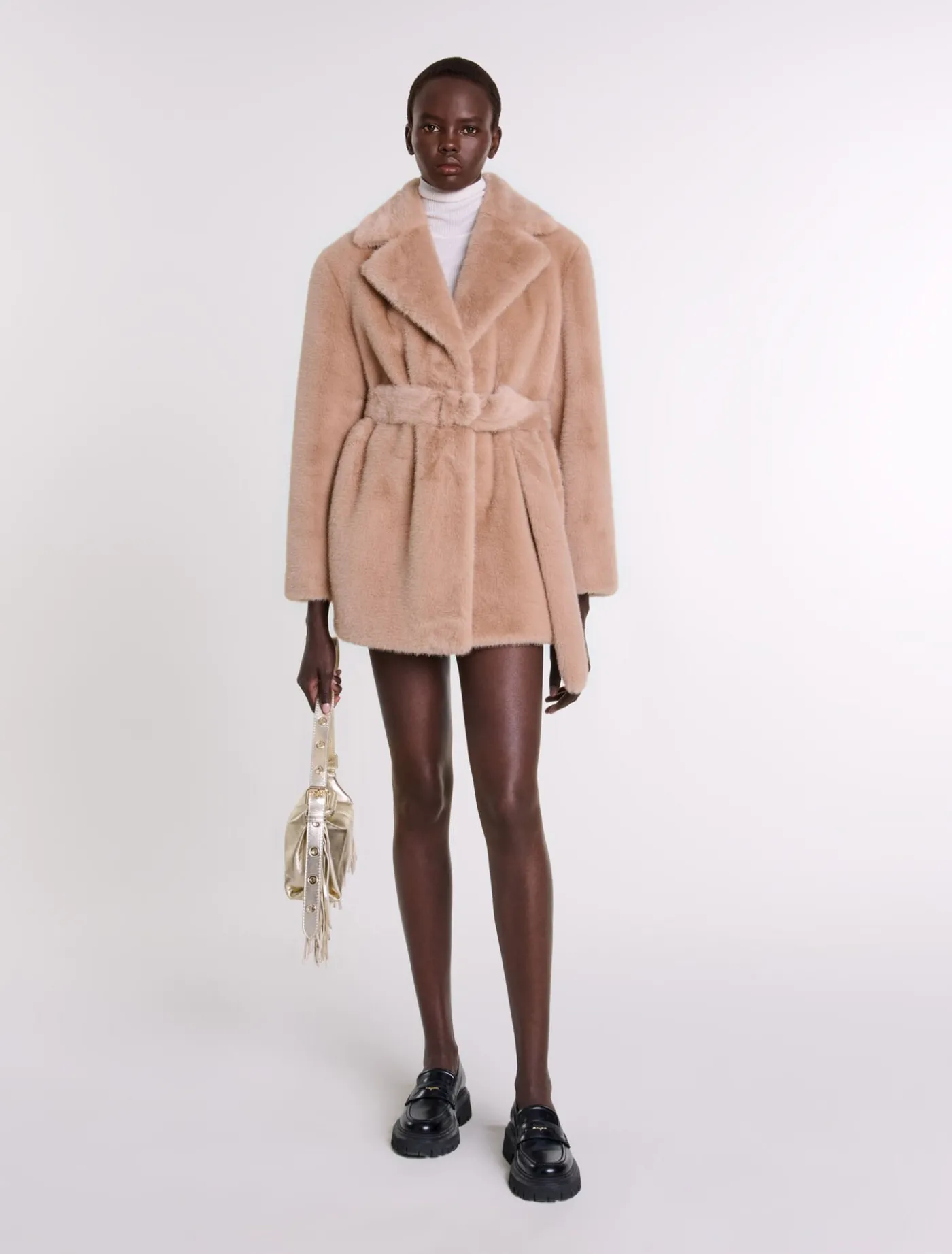 Faux fur coat^Maje Hot