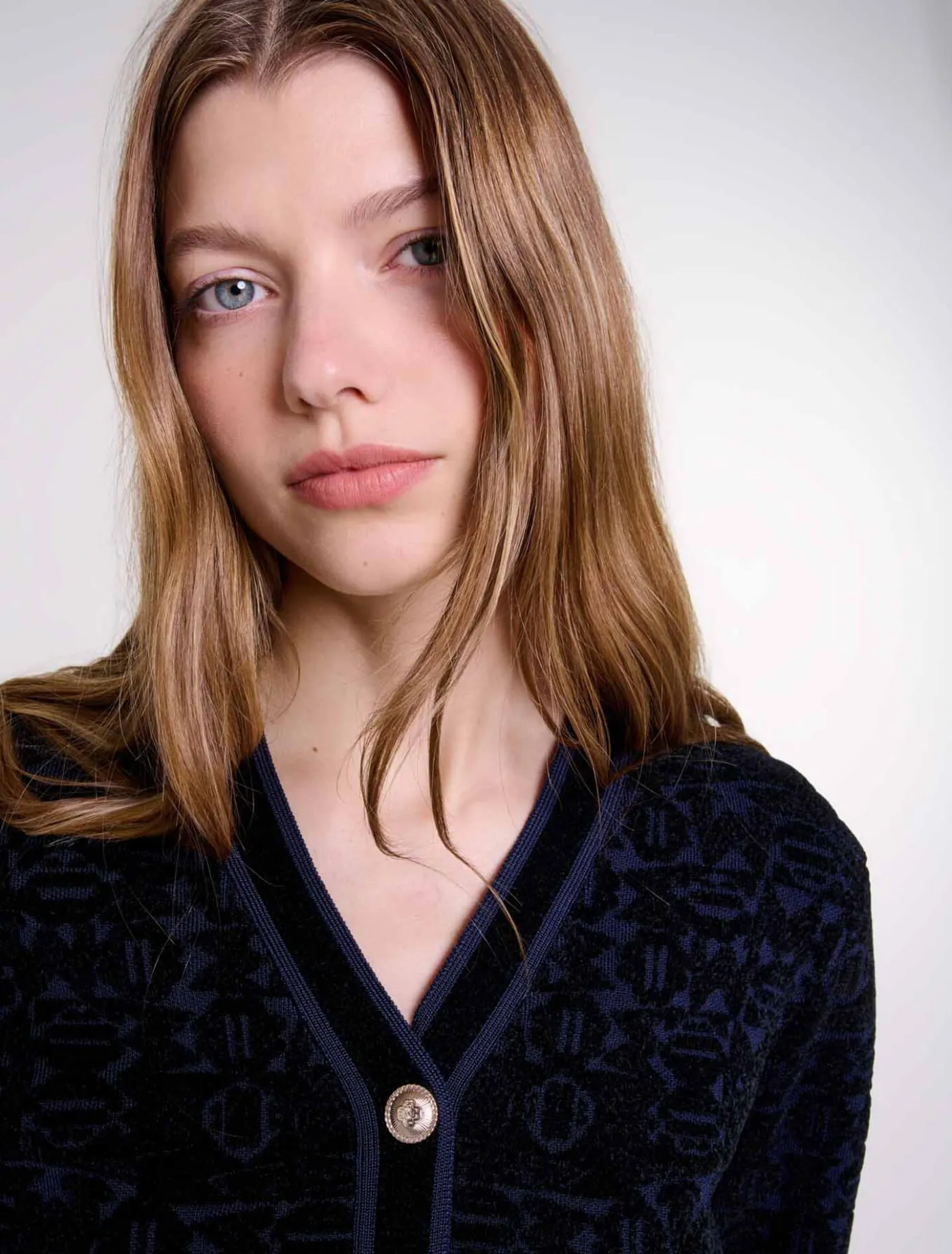 in_velvet_knit_dress_7.webp 2-in-1 velvet knit dress^Maje Clearance