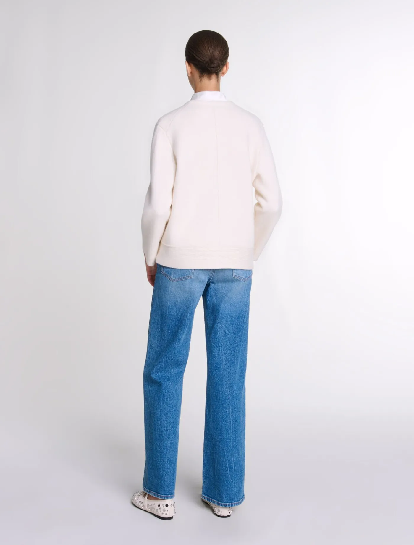 knit_cardie_with_rhinestone_clover_2.webp Knit cardie with rhinestone Clover^Maje Cheap