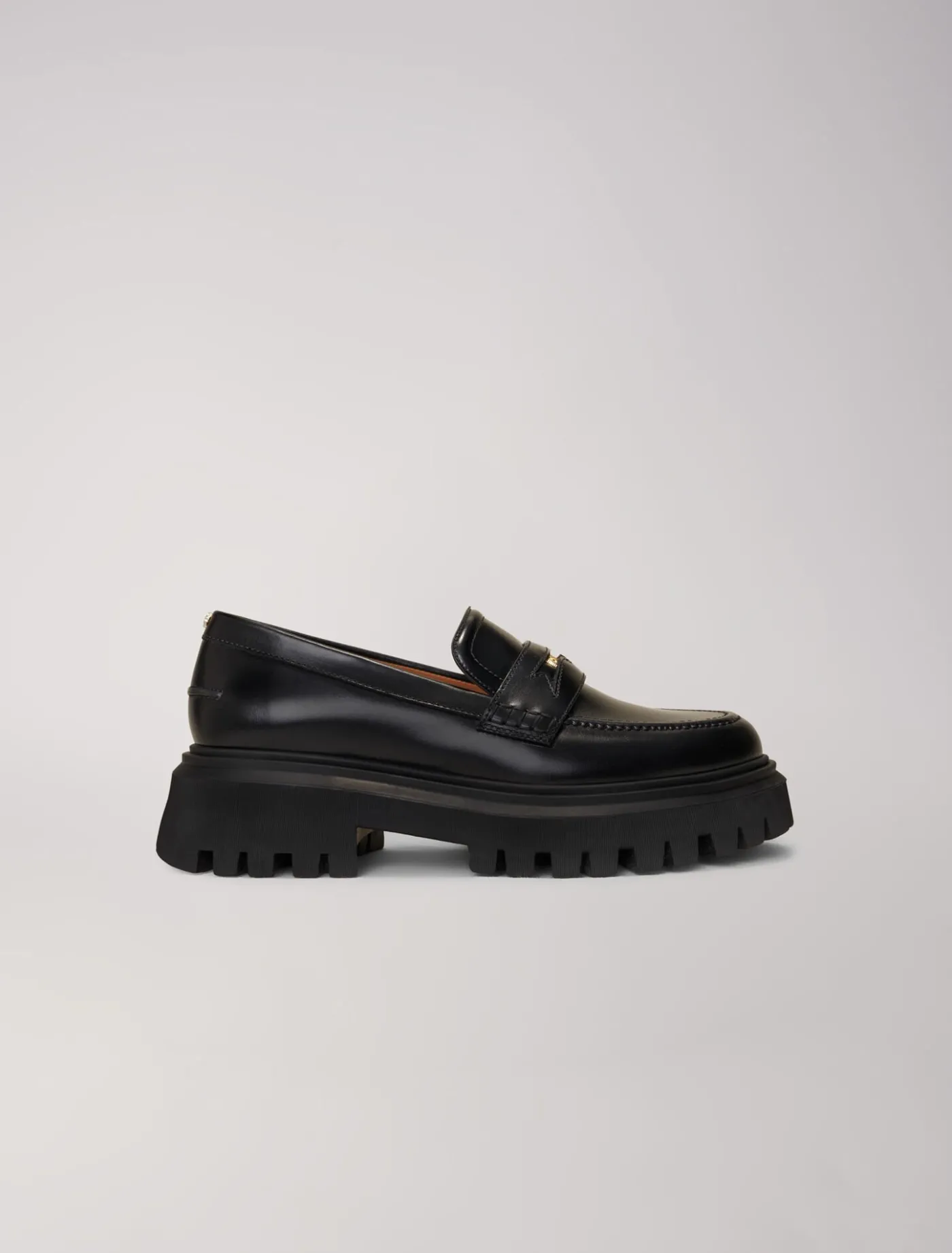 Leather platform loafers^Maje Cheap