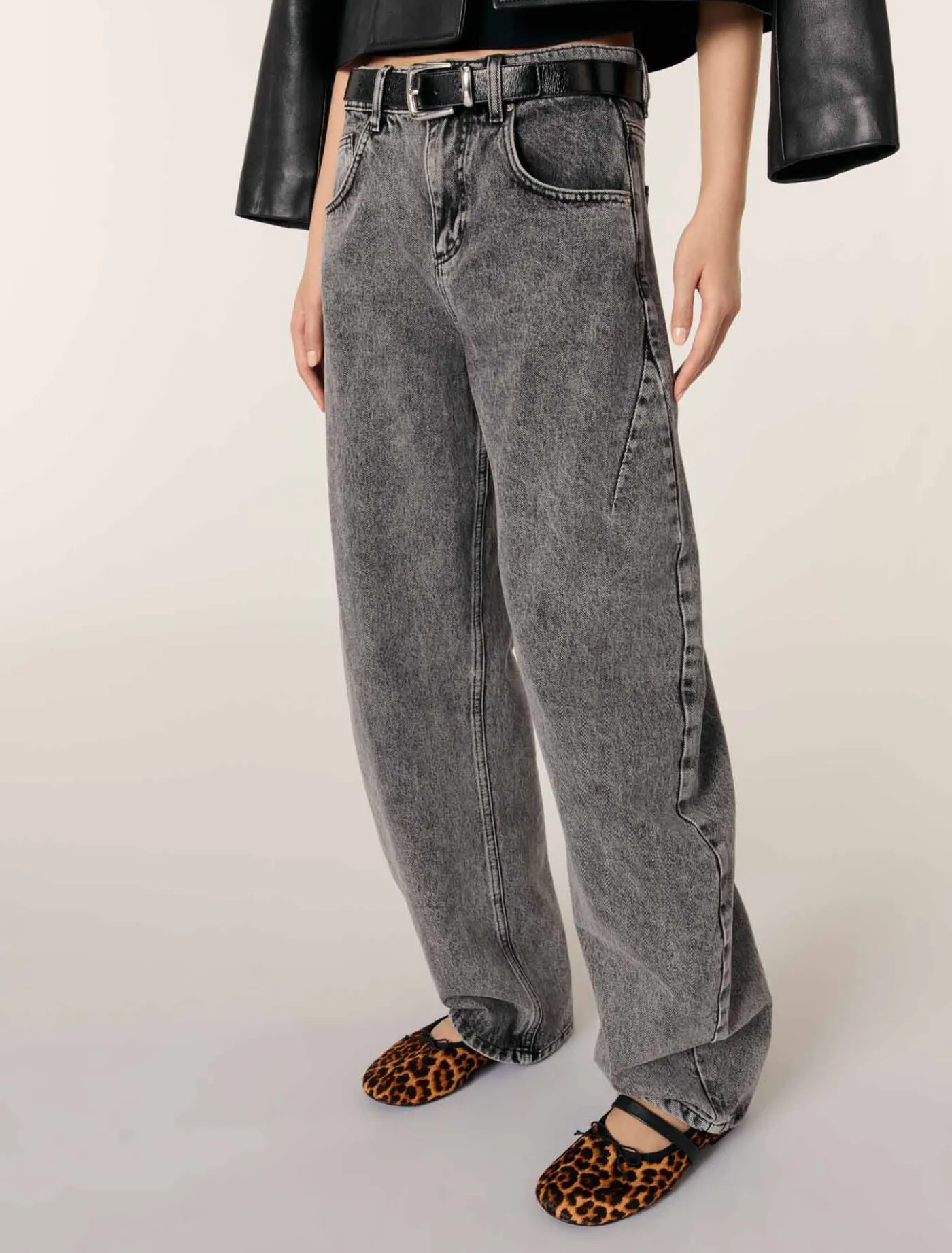 leopardeffect_leather_ballet_flats_7.webp Leopard-effect leather ballet flats^Maje Cheap