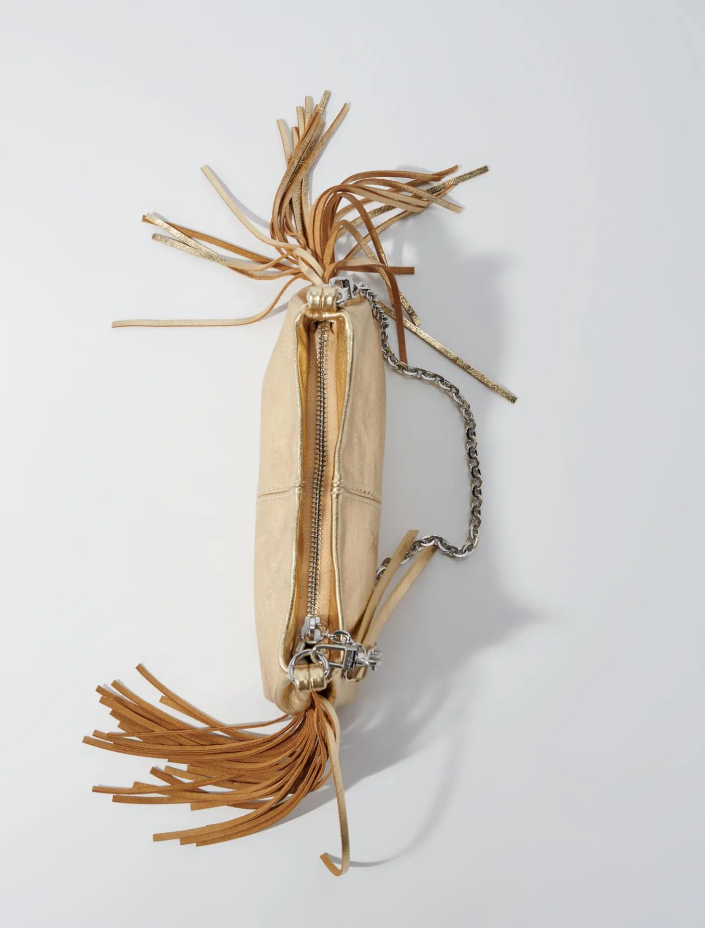 metallic_leather_miss_m_clutch_bag_3.webp Metallic leather Miss M clutch bag^Maje Flash Sale