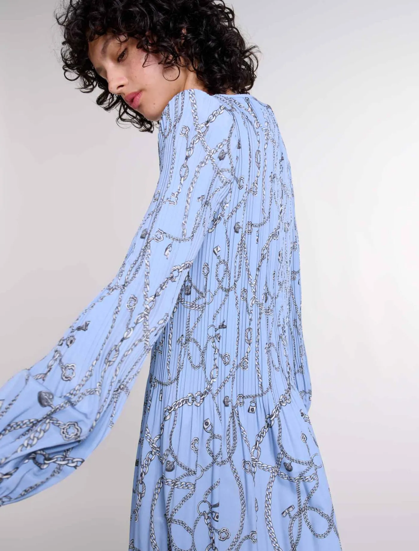 patterned_pleated_dress_5.webp Patterned pleated dress^Maje New