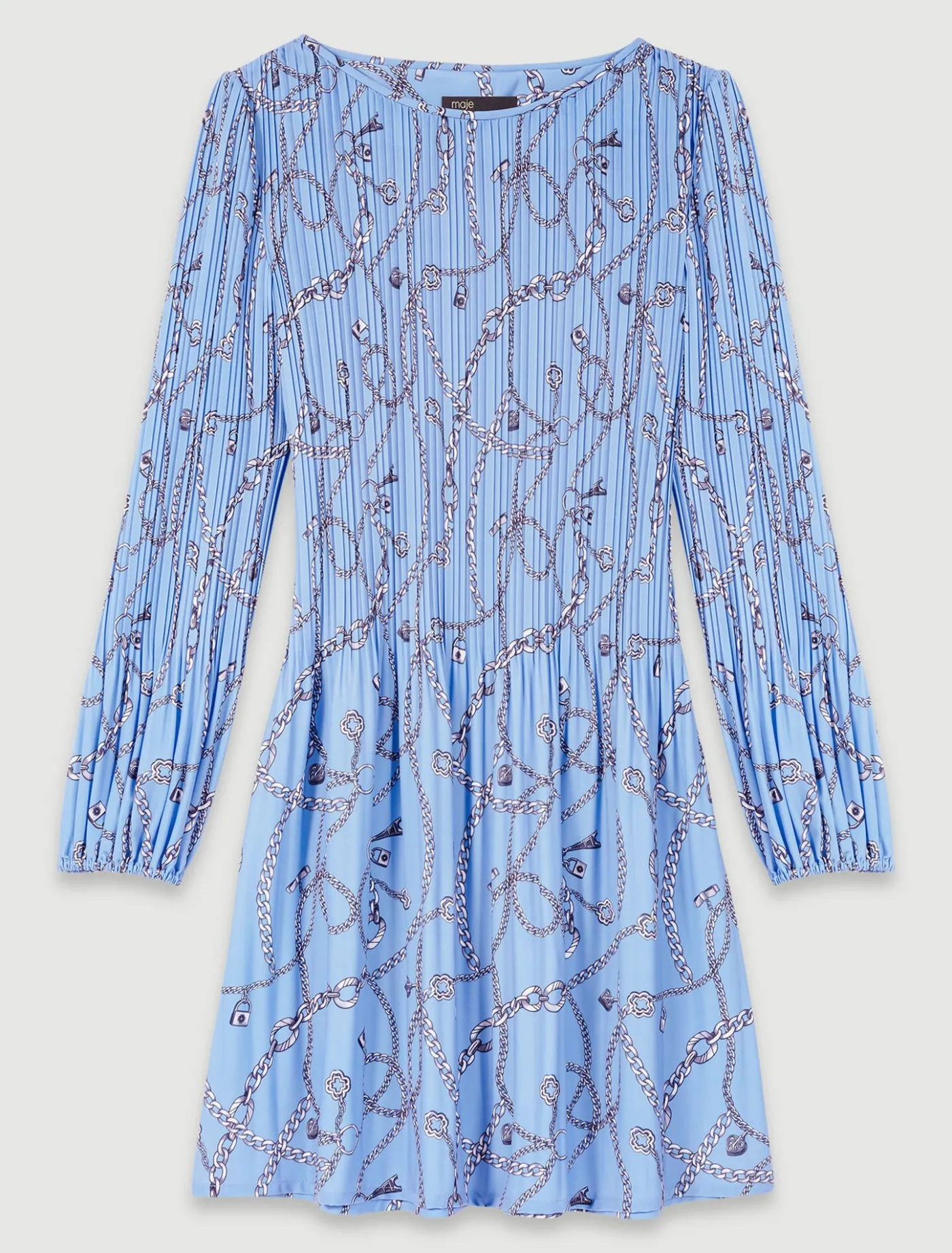 patterned_pleated_dress_6.webp Patterned pleated dress^Maje New