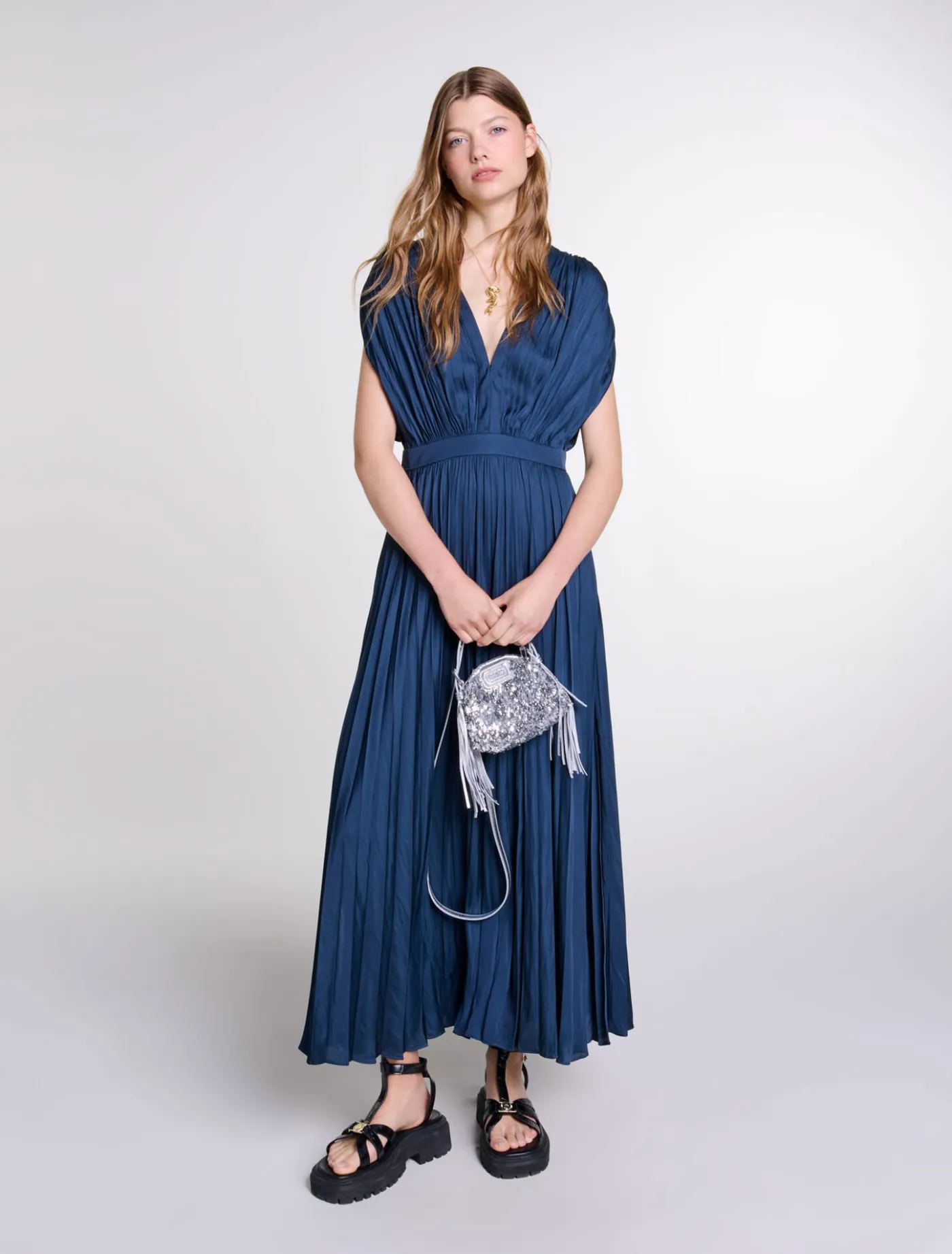 Pleated maxi dress^Maje Sale