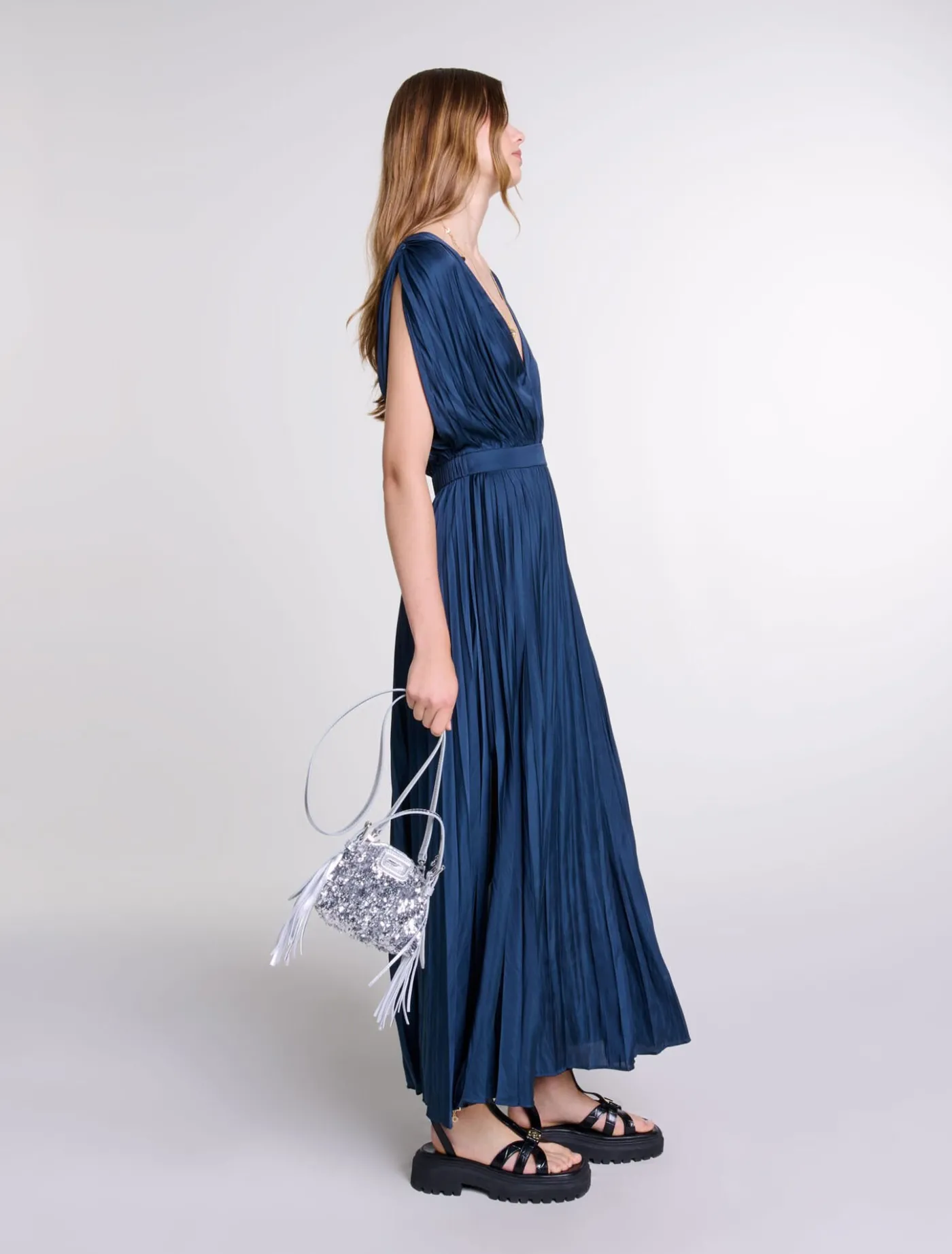 Pleated maxi dress^Maje Sale