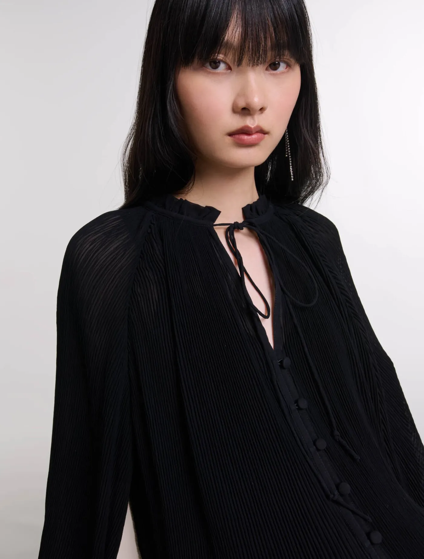 pleated_shirt_5.webp Pleated shirt^Maje Best Sale