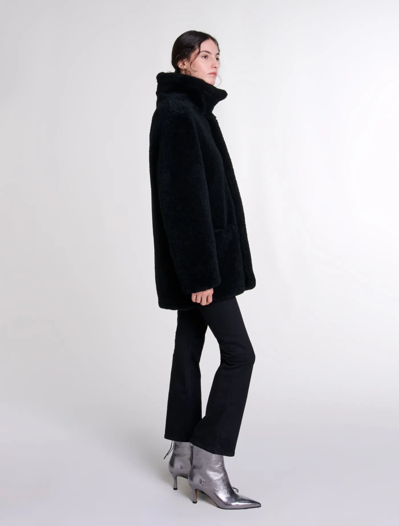 Reversible leather coat^Maje Online