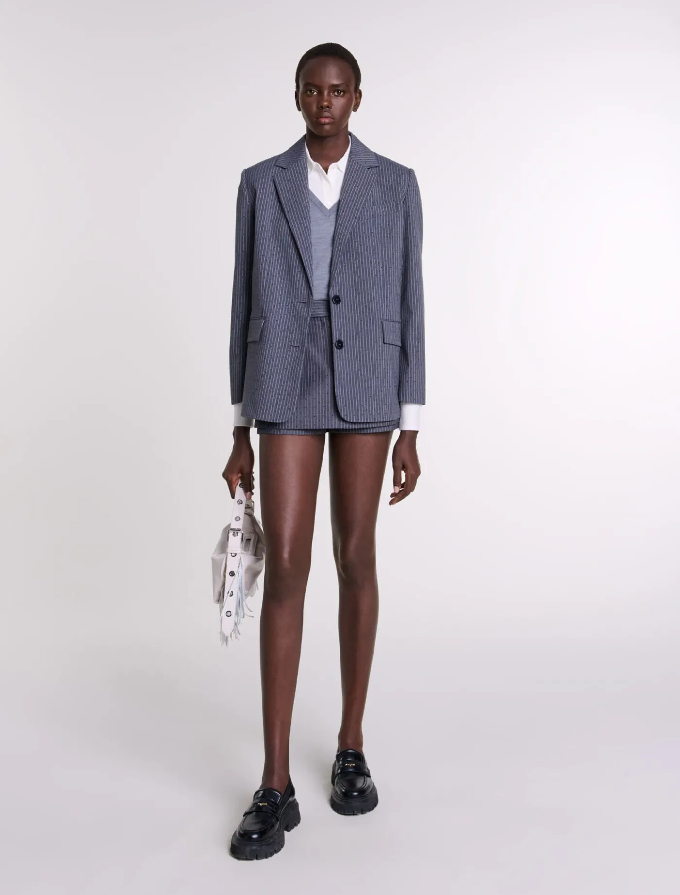 Rhinestone suit jacket^Maje Clearance