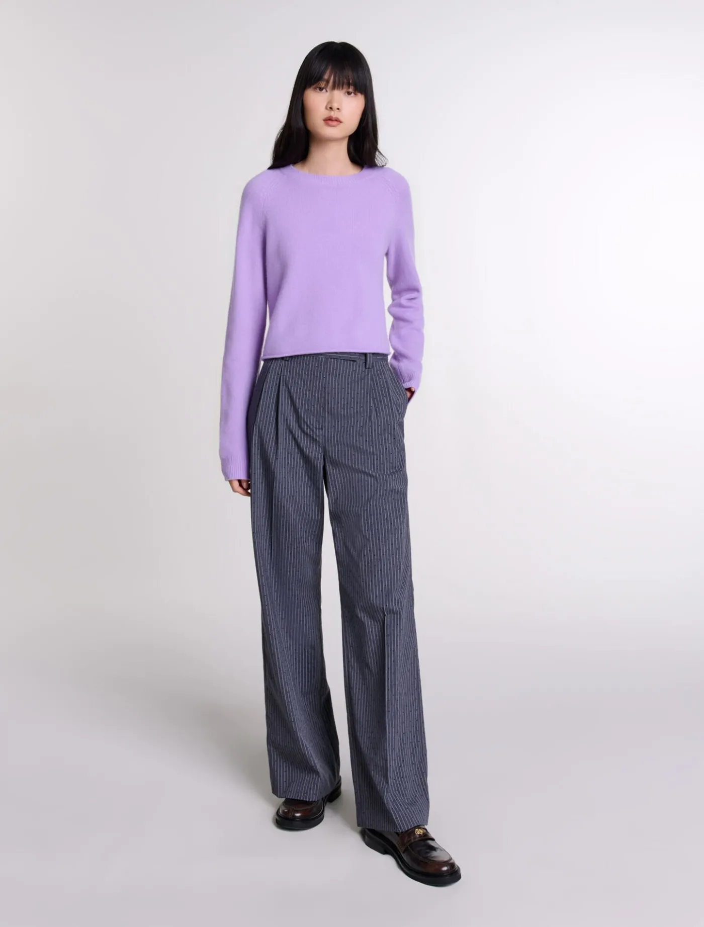 Rhinestone suit trousers^Maje Fashion