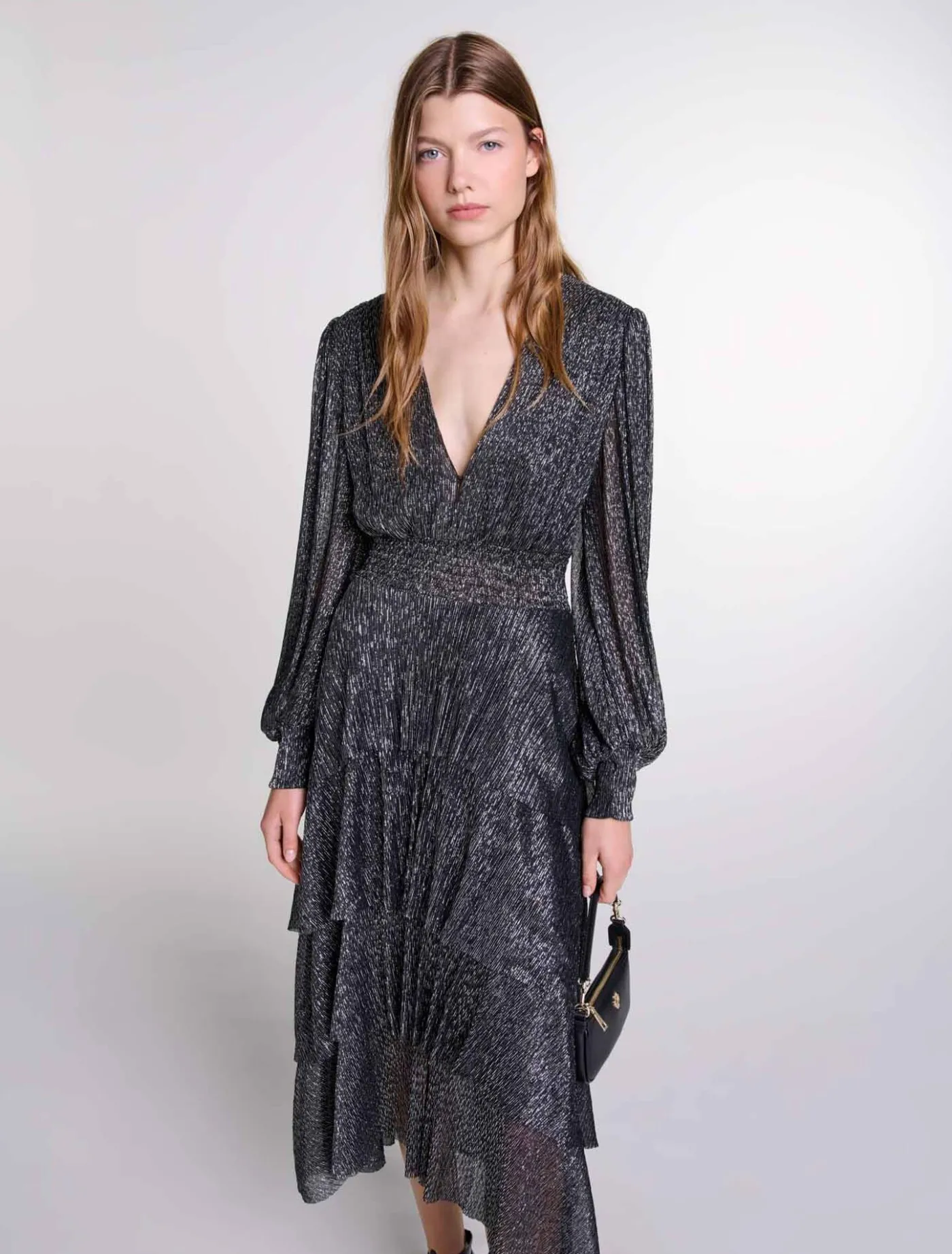 ruffled_dress_3.webp Ruffled dress^Maje Store