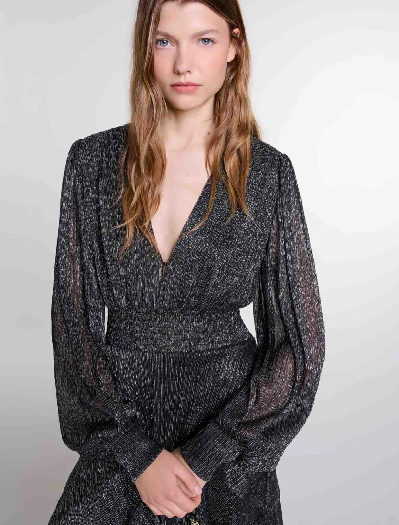 ruffled_dress_4.webp Ruffled dress^Maje Store