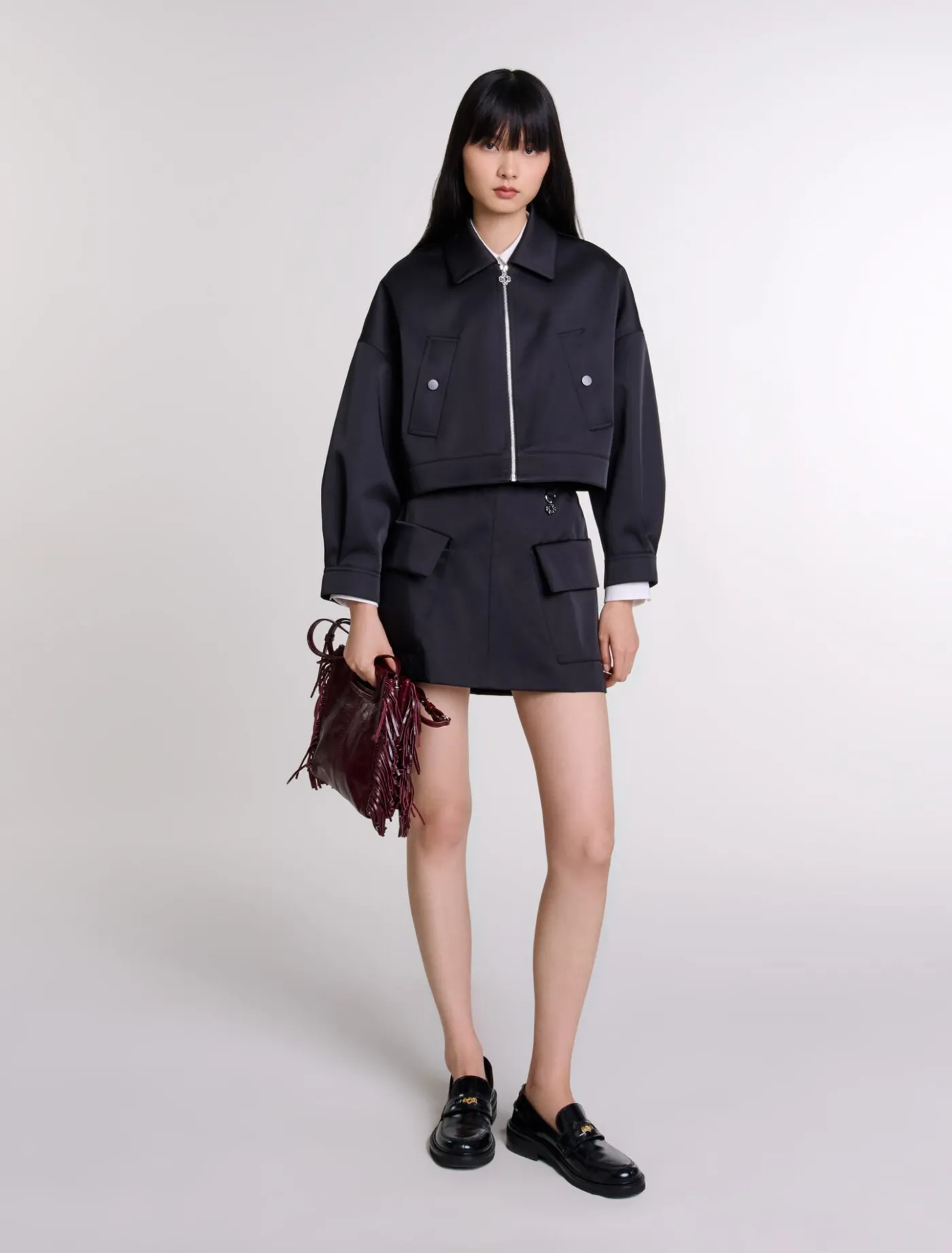 Satin jacket^Maje Clearance