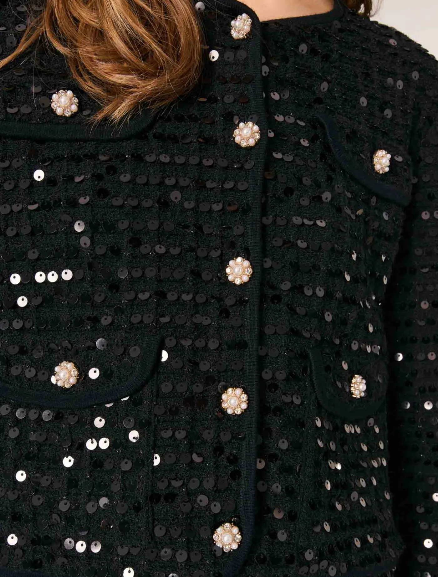 sequin_cropped_cardigan_6.webp Sequin cropped cardigan^Maje Clearance