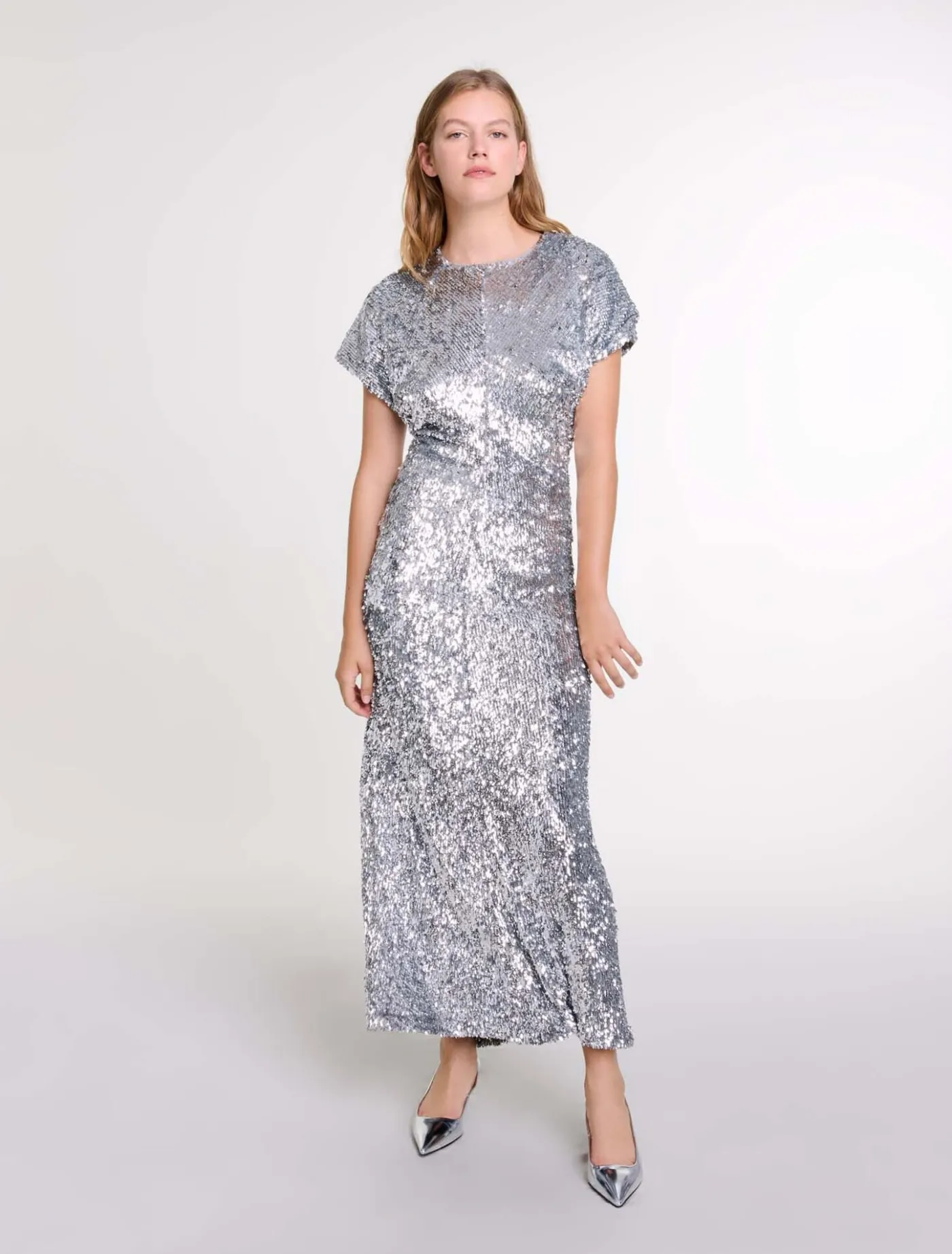 Sequin maxi dress^Maje Clearance