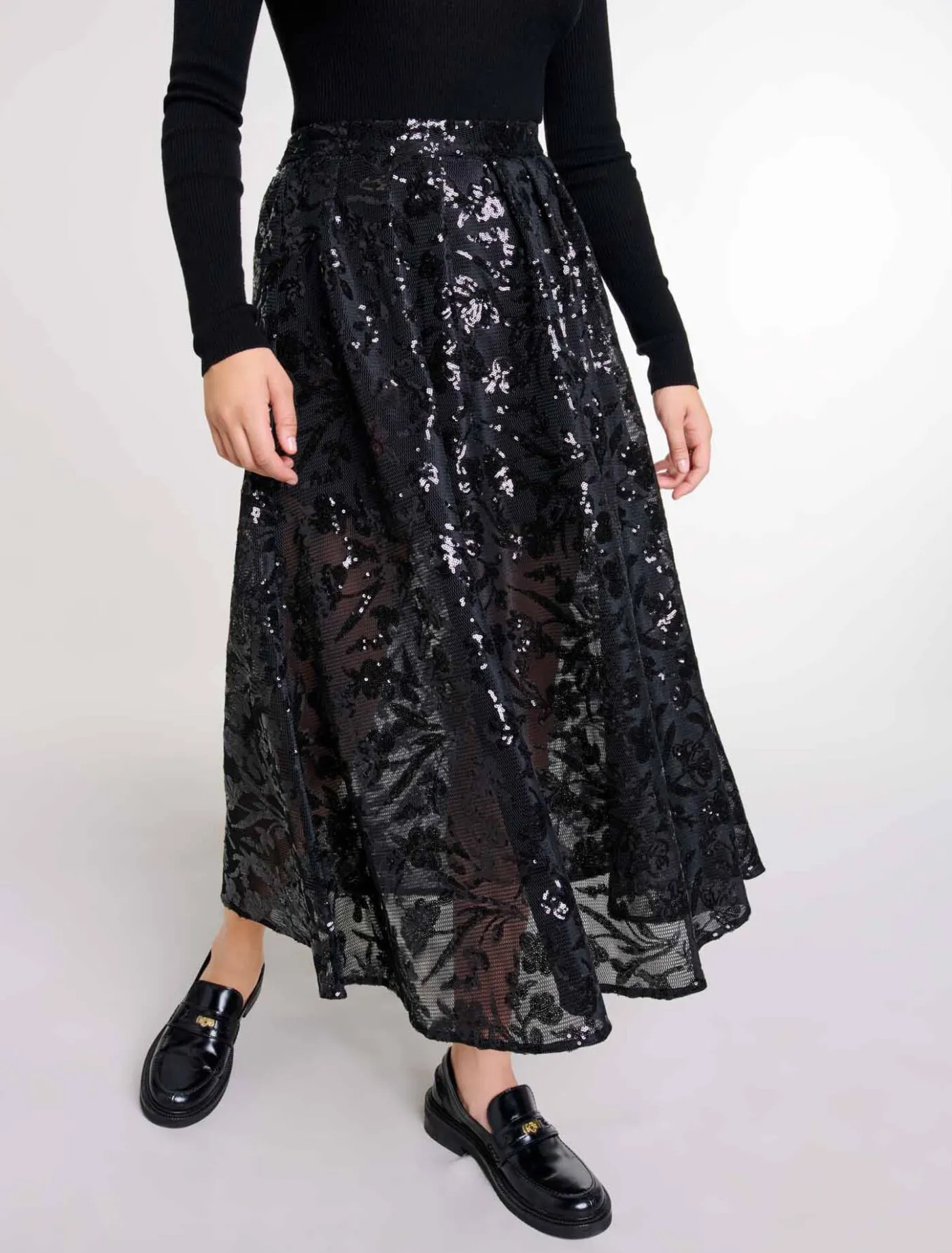 sequin_maxi_skirt_4.webp Sequin maxi skirt^Maje Flash Sale