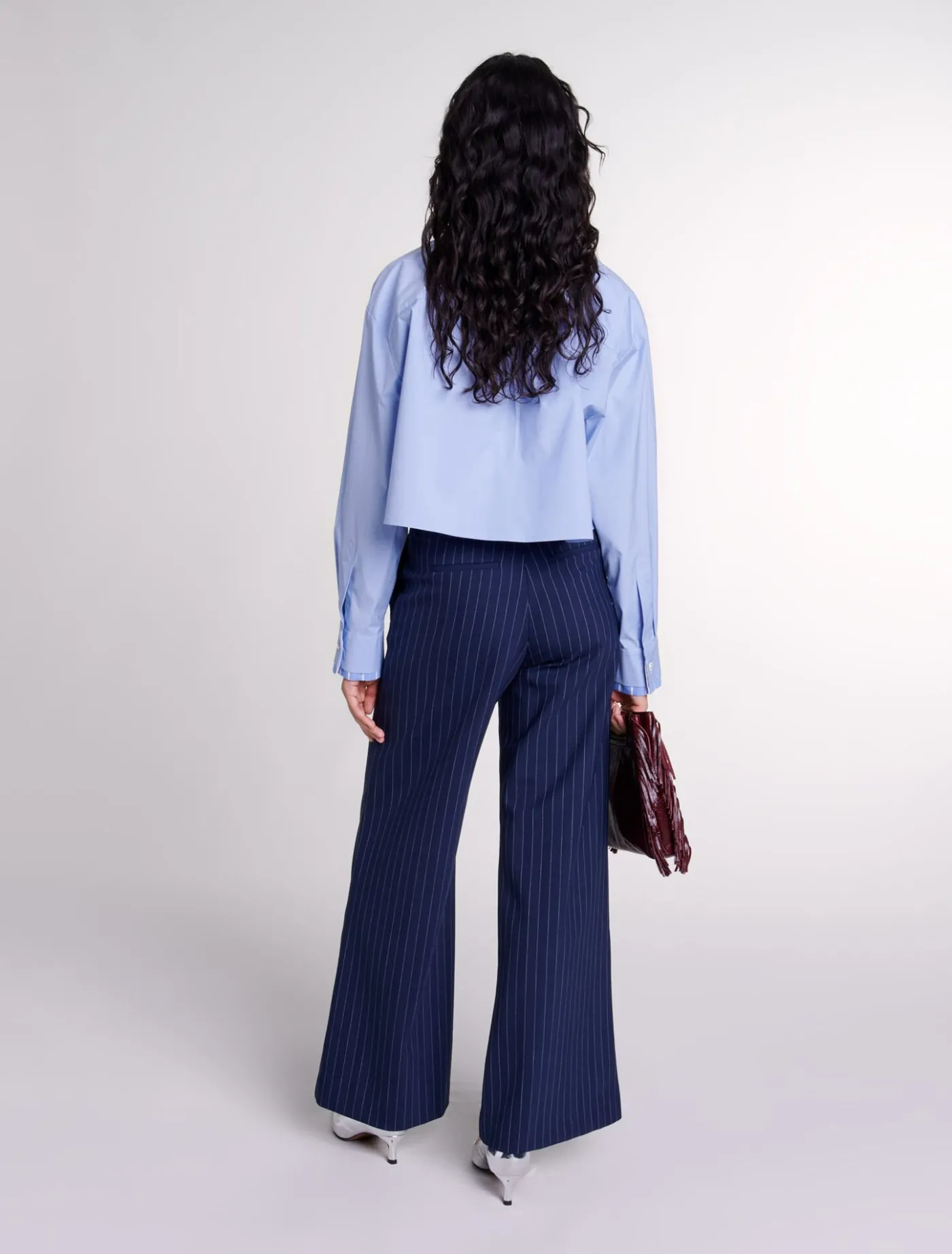 shirt_with_removable_tie_2.webp Shirt with removable tie^Maje Clearance