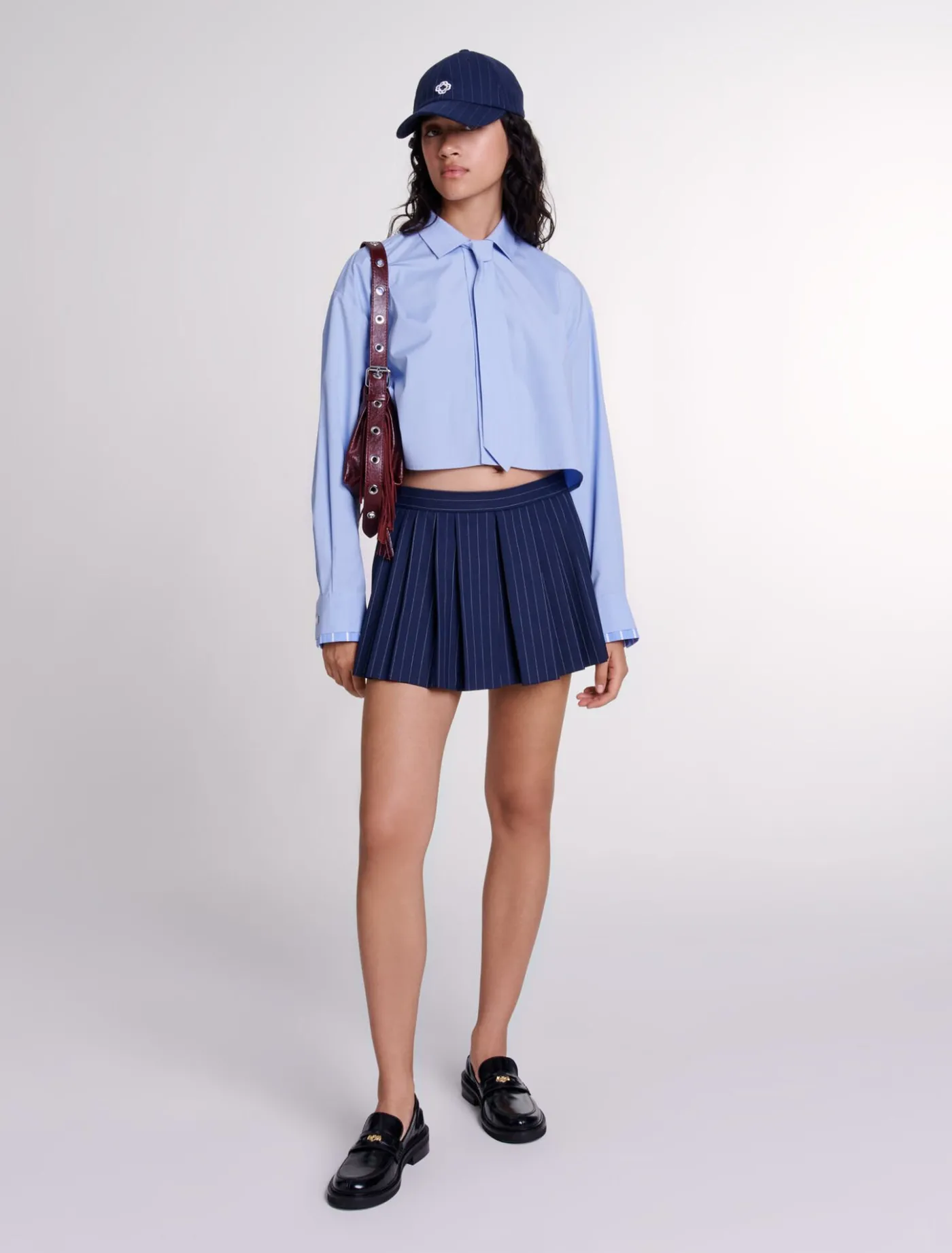 shirt_with_removable_tie_6.webp Shirt with removable tie^Maje Clearance