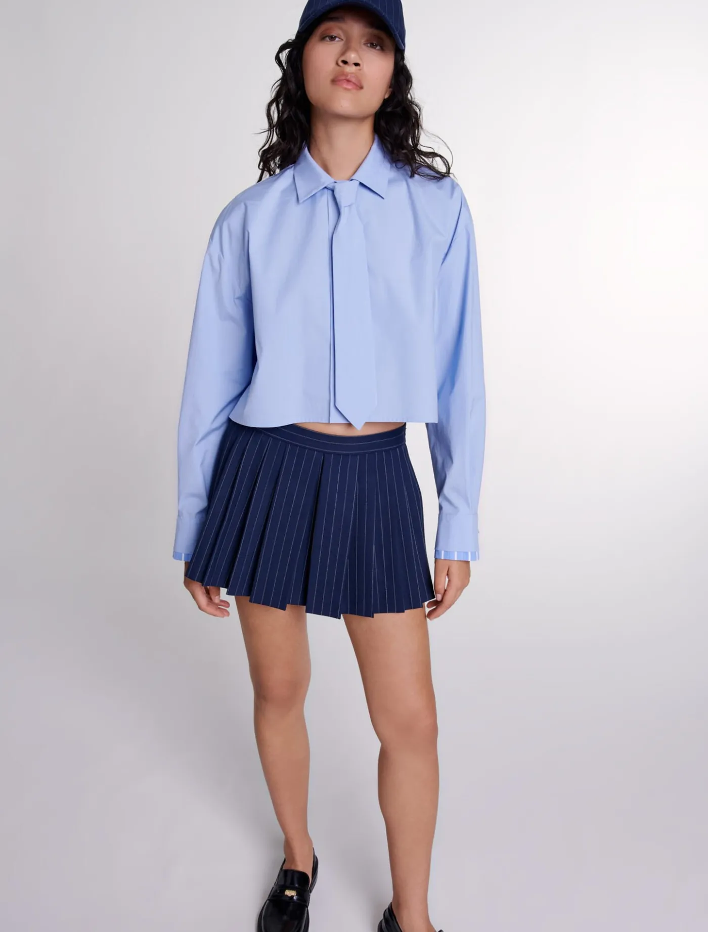 shirt_with_removable_tie_7.webp Shirt with removable tie^Maje Clearance