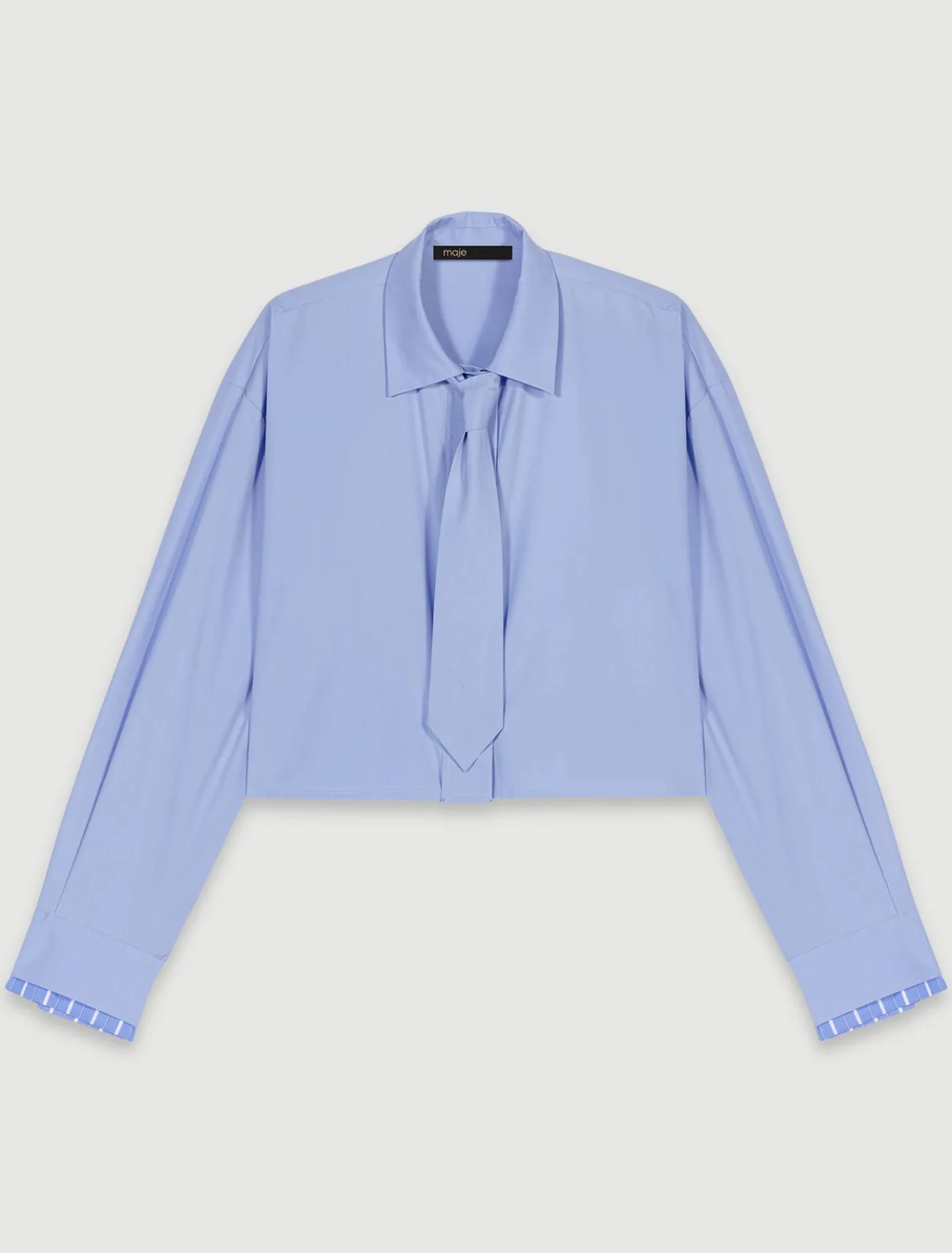 shirt_with_removable_tie_8.webp Shirt with removable tie^Maje Clearance