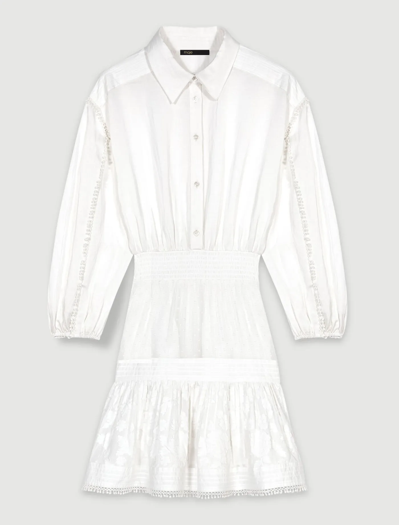 short_cotton_patchwork_dress_7.webp Short cotton patchwork dress^Maje Discount