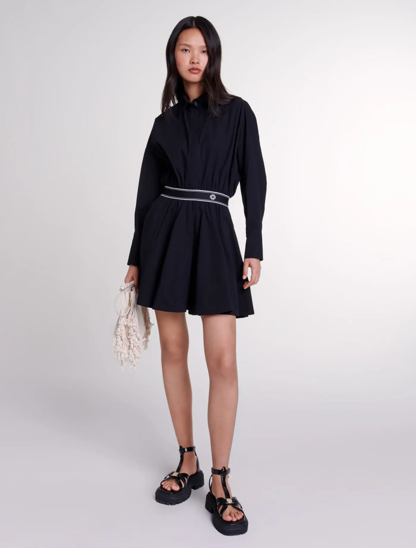 Short elasticated shirt dress^Maje Discount