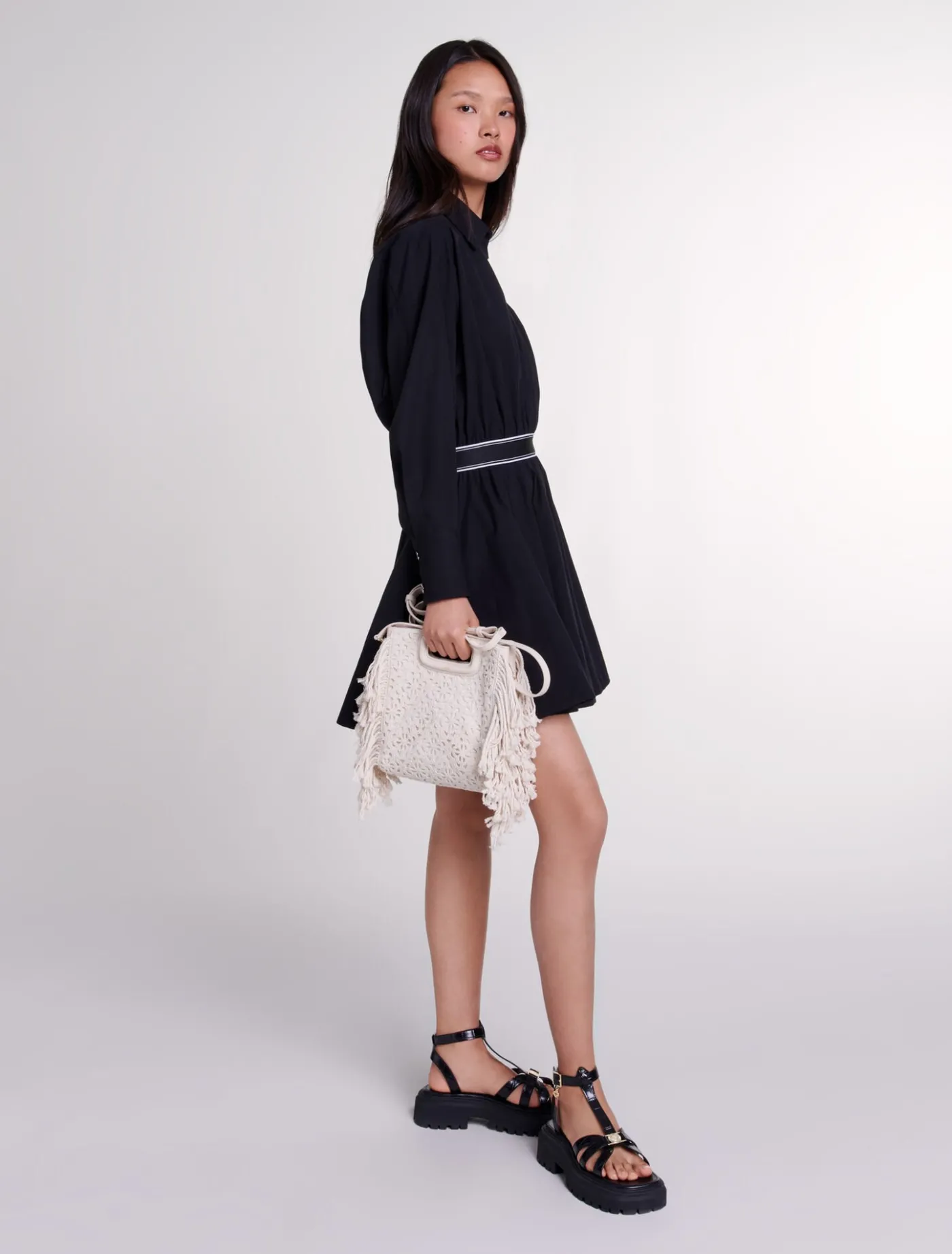Short elasticated shirt dress^Maje Discount